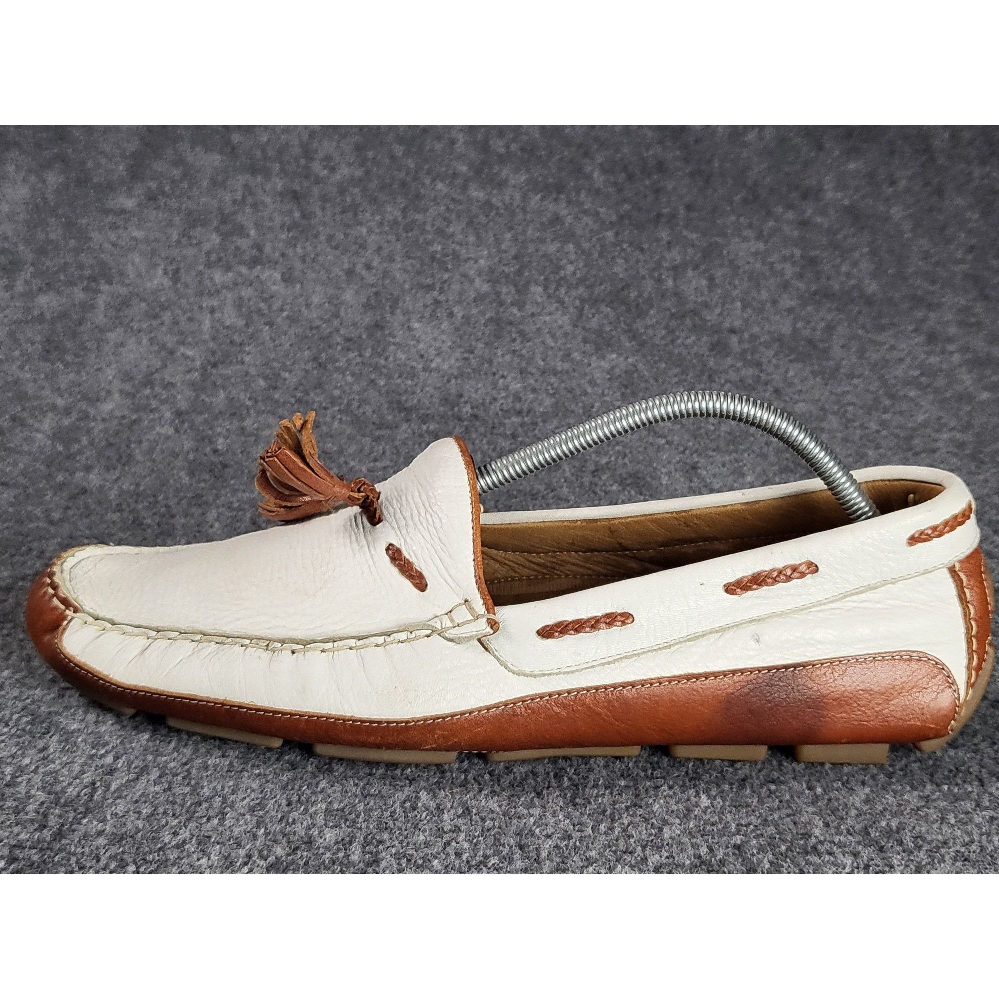 Bragano Bragano Leather Loafers Men Sz 11.5M White Brown Made In Ita Size US 11.5 / EU 44-45 - 1 Thumbnail