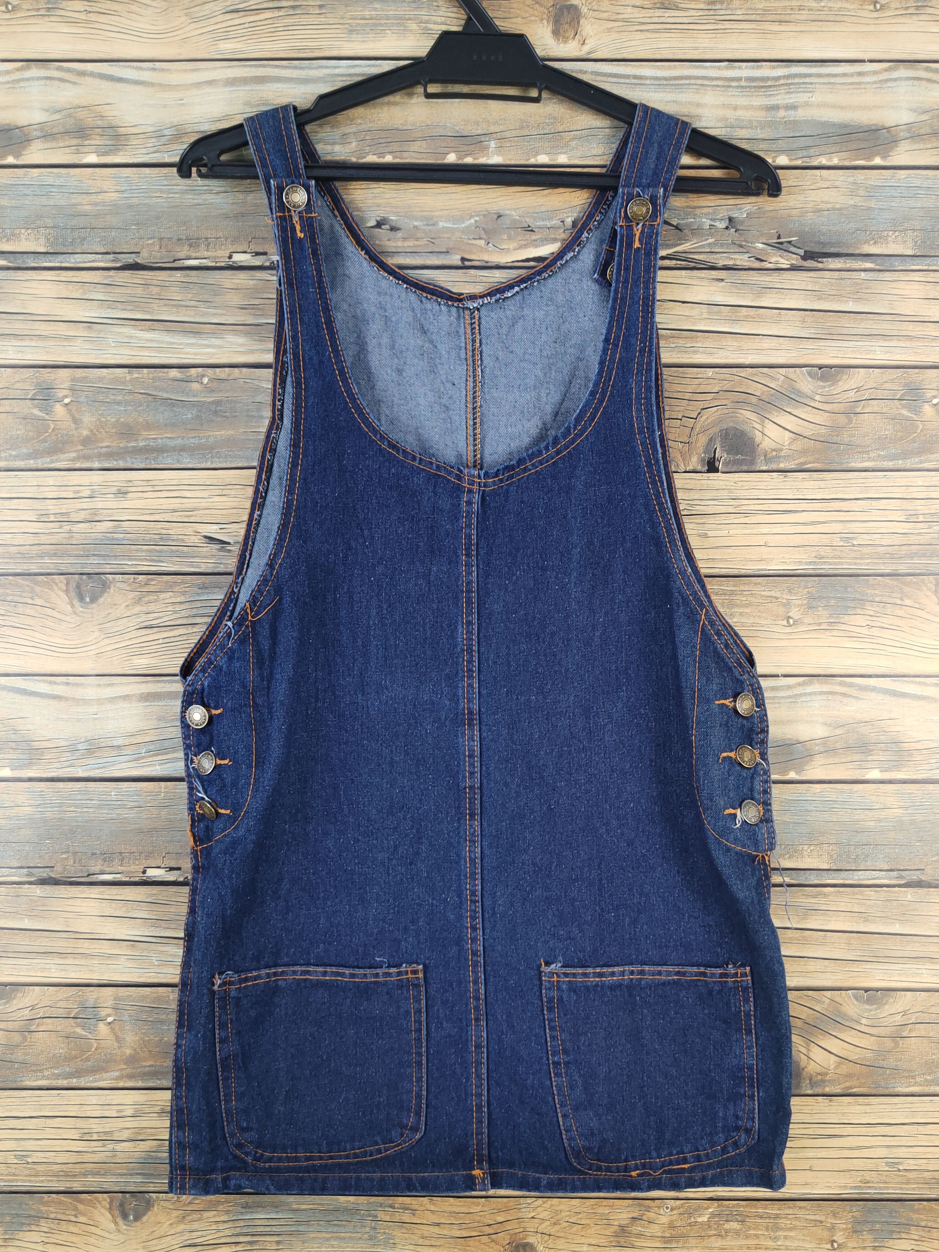 Other Japanese Brand Dark Blue Denim Skirt Jumpsuits Size 34" / US 12 / IT 48 - 1 Thumbnail