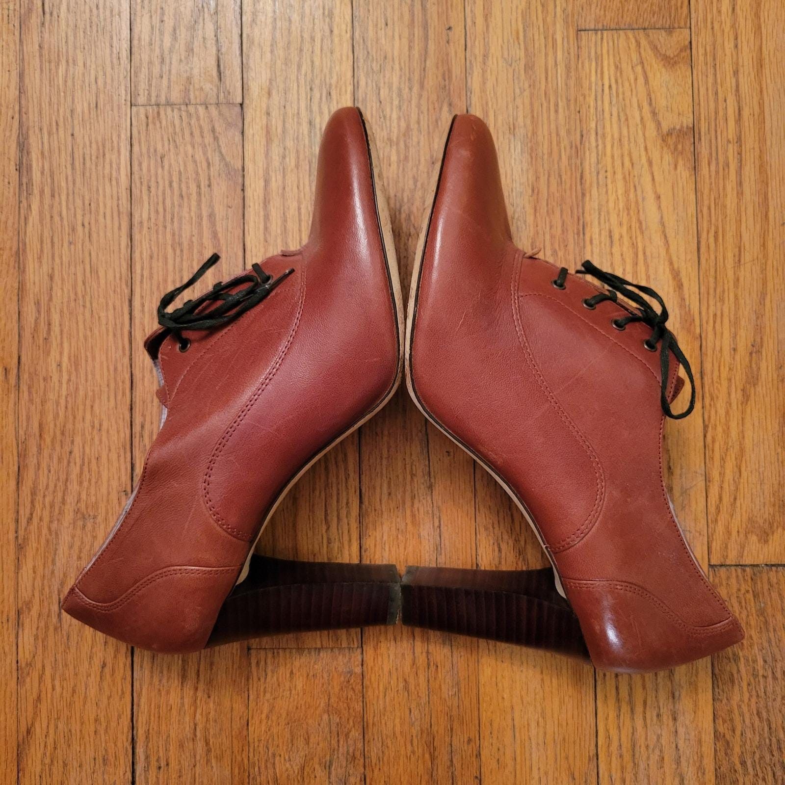 Johnston & Murphy Johnston Murphy 10 Oxford Heels Brown Leather Boho Western Size US 10 / IT 40 - 7 Thumbnail