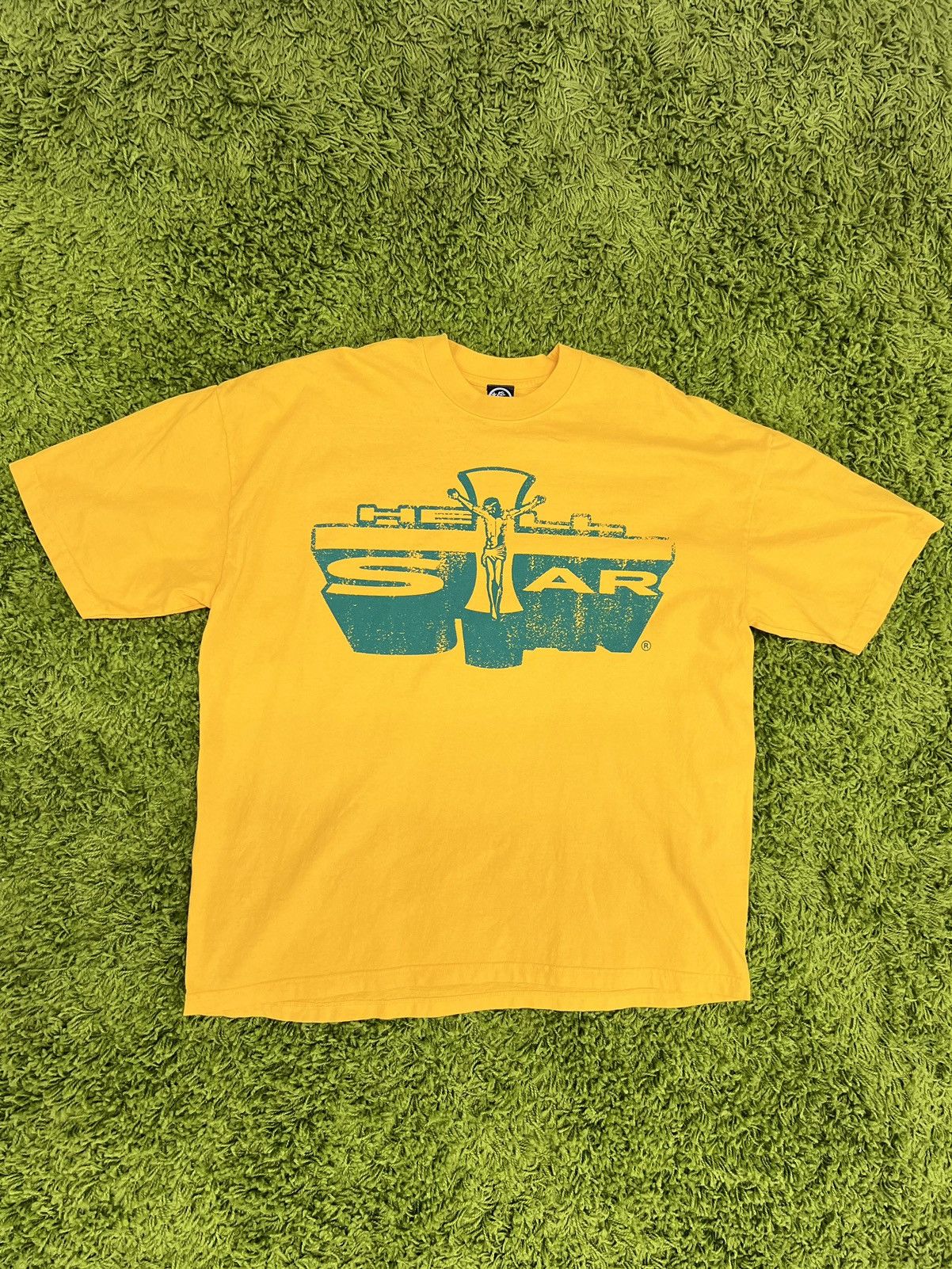 image of Hellstar Tee in Yellow, Men's (Size Large)
