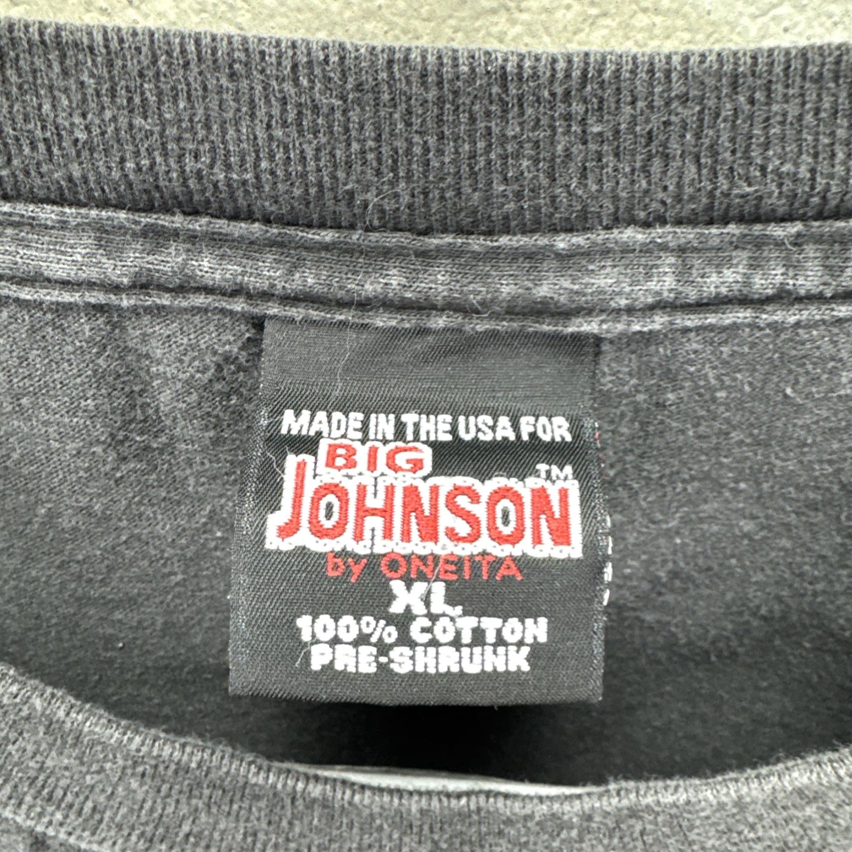 Big John VINTAGE Big Johnson Shirt Mens XL Black Graphic Print 1990s USA Motorcycle Biker Double-Sided Crew Neck Short Sleeve Cotton T-Shirt M/Womens? Size US XL / EU 56 / 4 - 3 Thumbnail