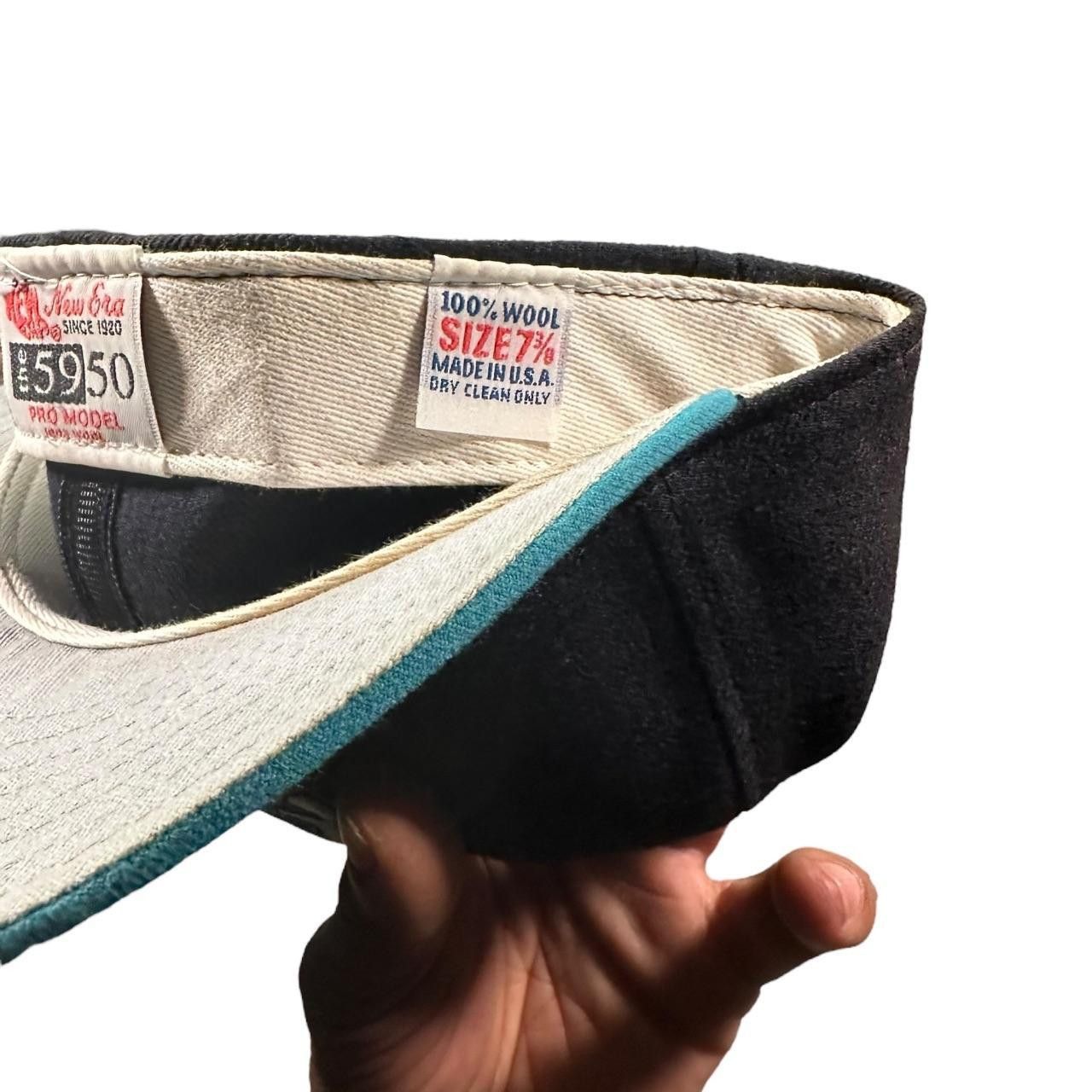 New Era Vintage 1990s New Era Seattle Mariners fitted hat 7 3/8 Size ONE SIZE - 8 Thumbnail