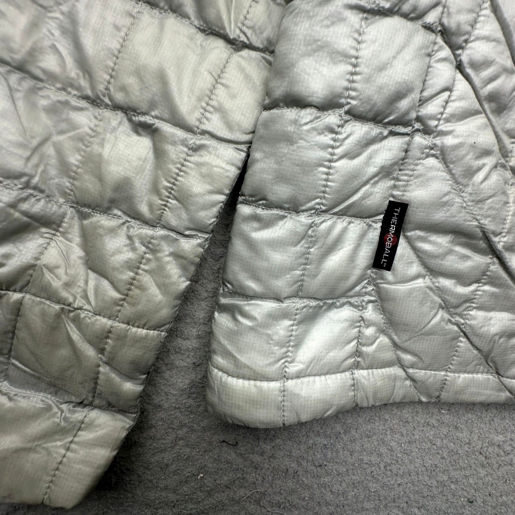 The North Face The North Face Thermoball Nano Puffer Jacket Womens S Gray Full Zip Pockets TN95 TB95 Size S / US 4 / IT 40 - 7 Thumbnail