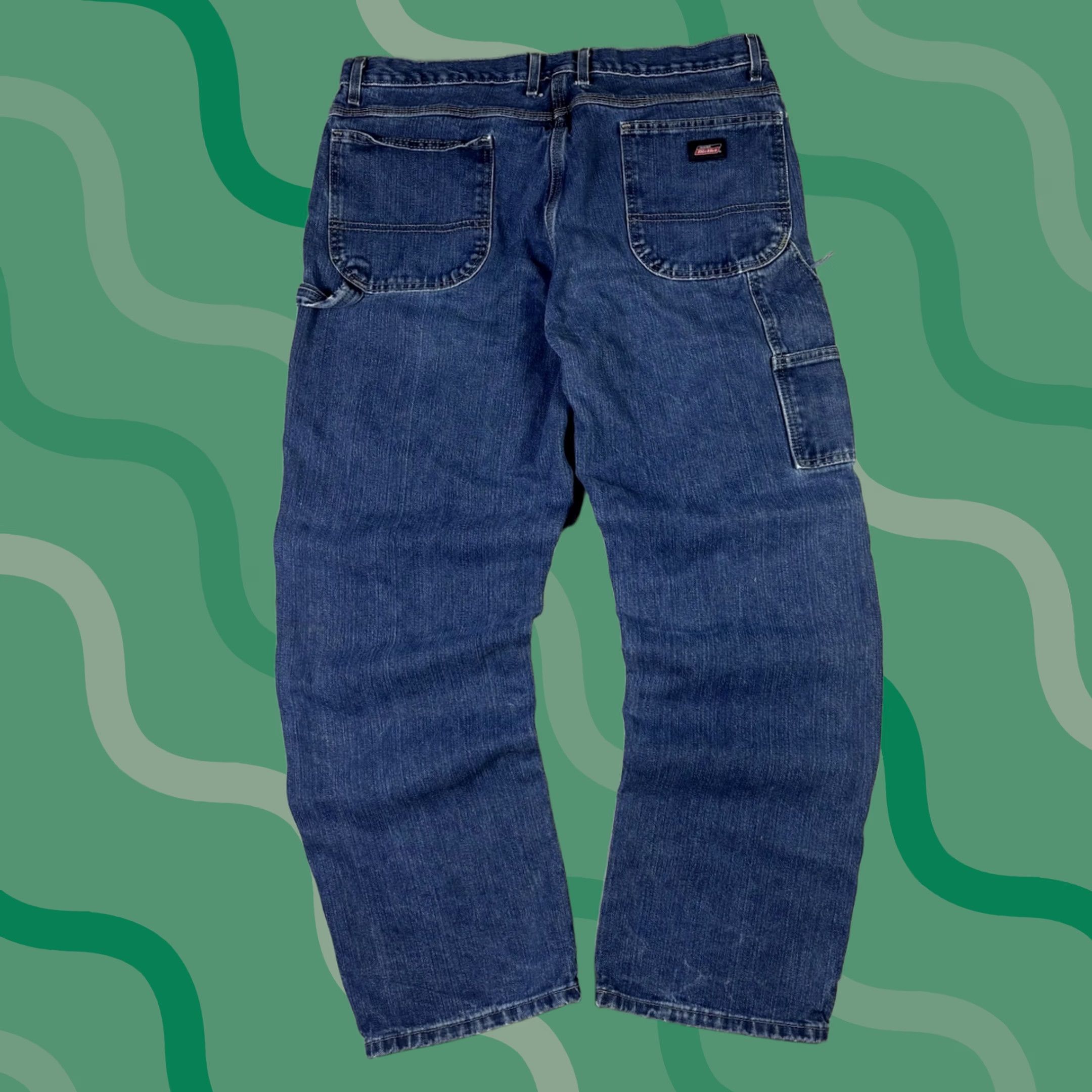 Dickies VINTAGE Dickies Jeans Dark Wash Workwear Utility 90s Mens 38x32 Baggy Size US 38 / EU 54 - 1 Thumbnail