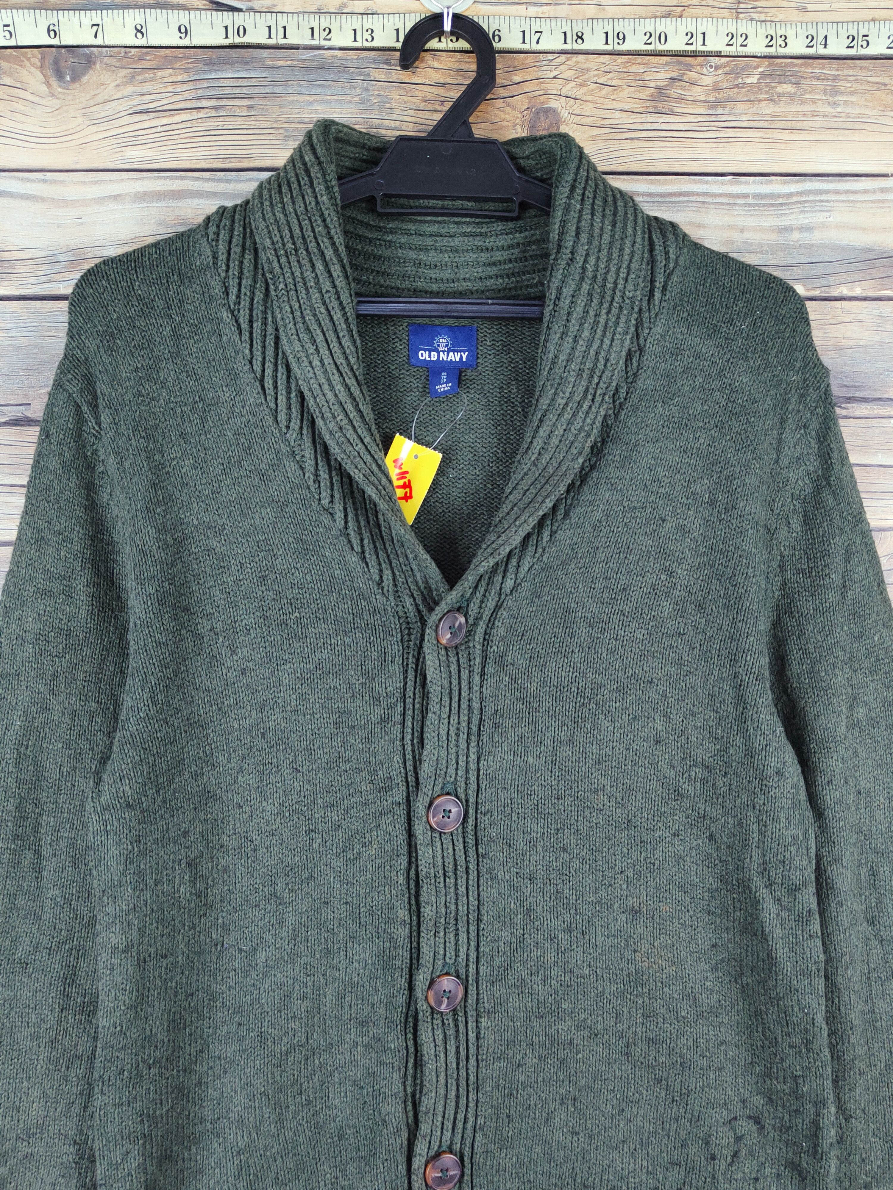 Old Navy Old Navy Dark Green Knitwear Cardigan #W1177 Size US XS / EU 42 / 0 - 2 Thumbnail