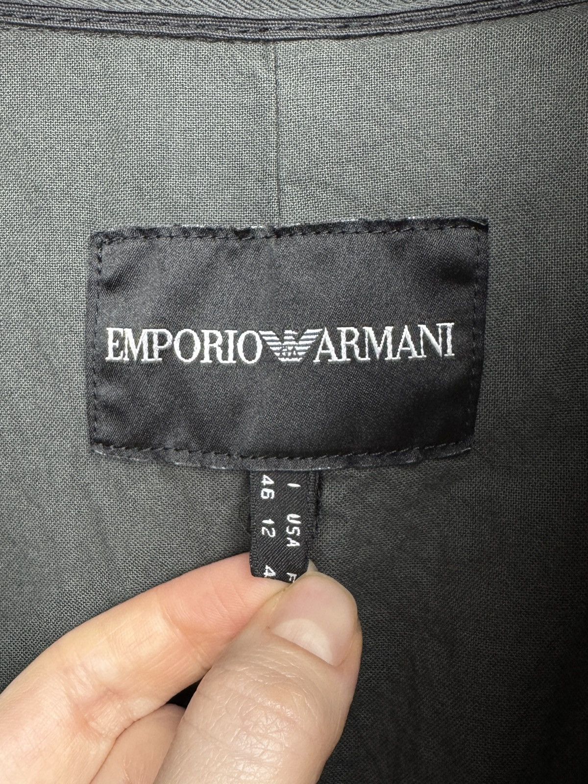Emporio Armani Emporio Armani grey cotton military utility bomber jacket Size XL / US 12-14 / IT 48-50 - 11 Thumbnail