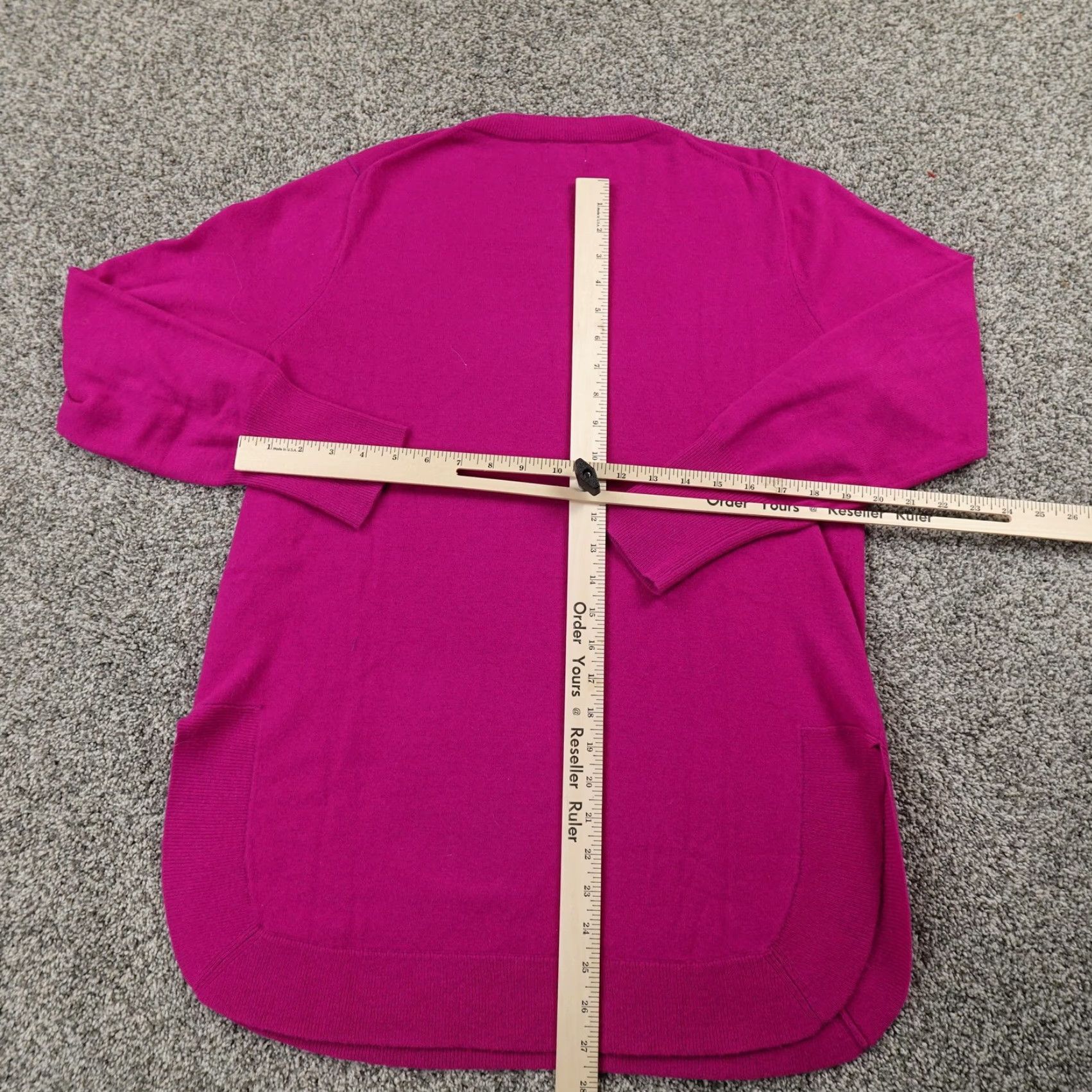 J.Crew J.CREW Sweater Womens M Purple Merino Wool Blend Pullover Crewneck Tunic Soft Pink Knit Crew Neck Long Sleeve Pockets Size M / US 6-8 / IT 42-44 - 5 Thumbnail