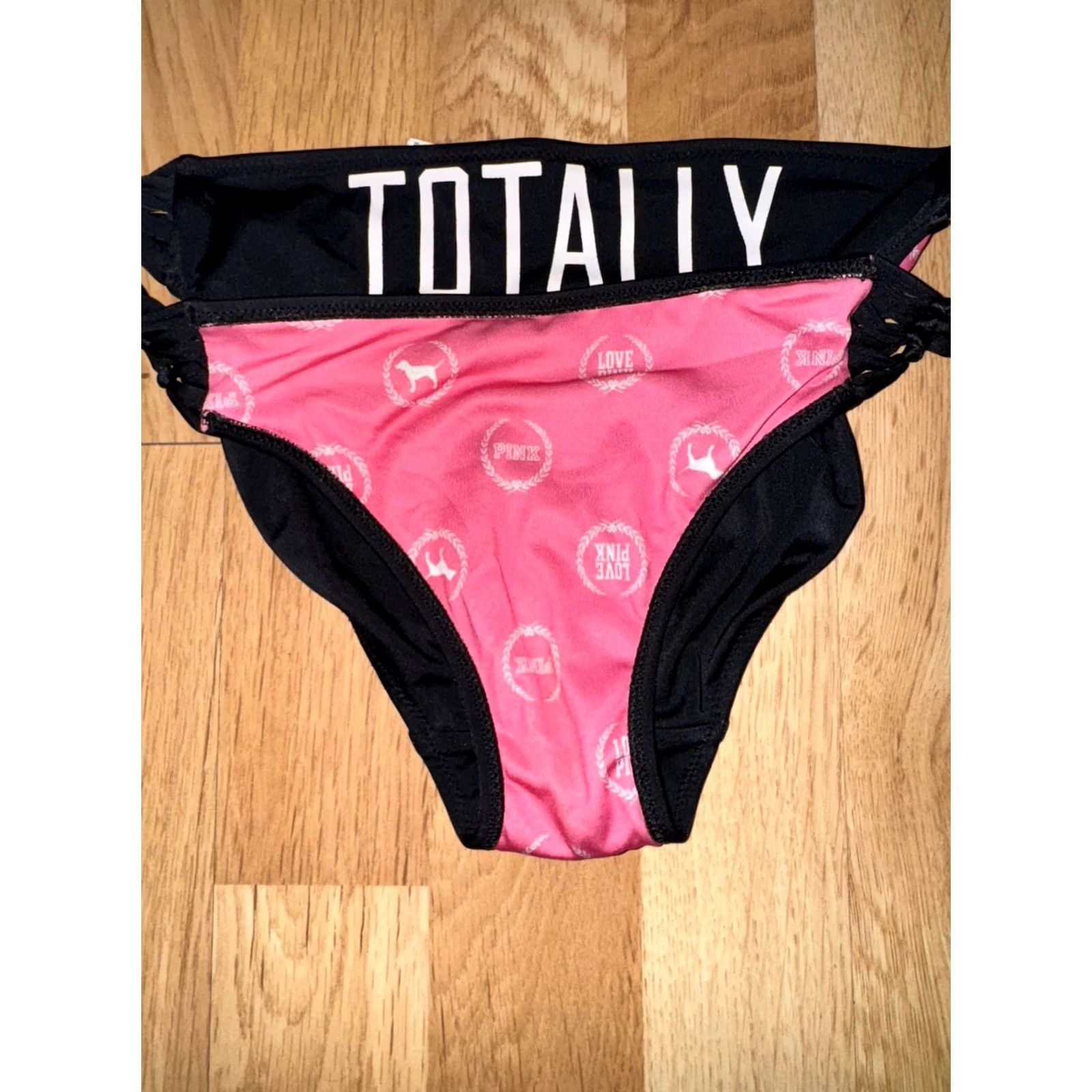 Victoria's Secret Pink By Victoria's Secret Women's Bikini Bottom Black S Beach Size 28" / US 6 / IT 42 - 5 Thumbnail