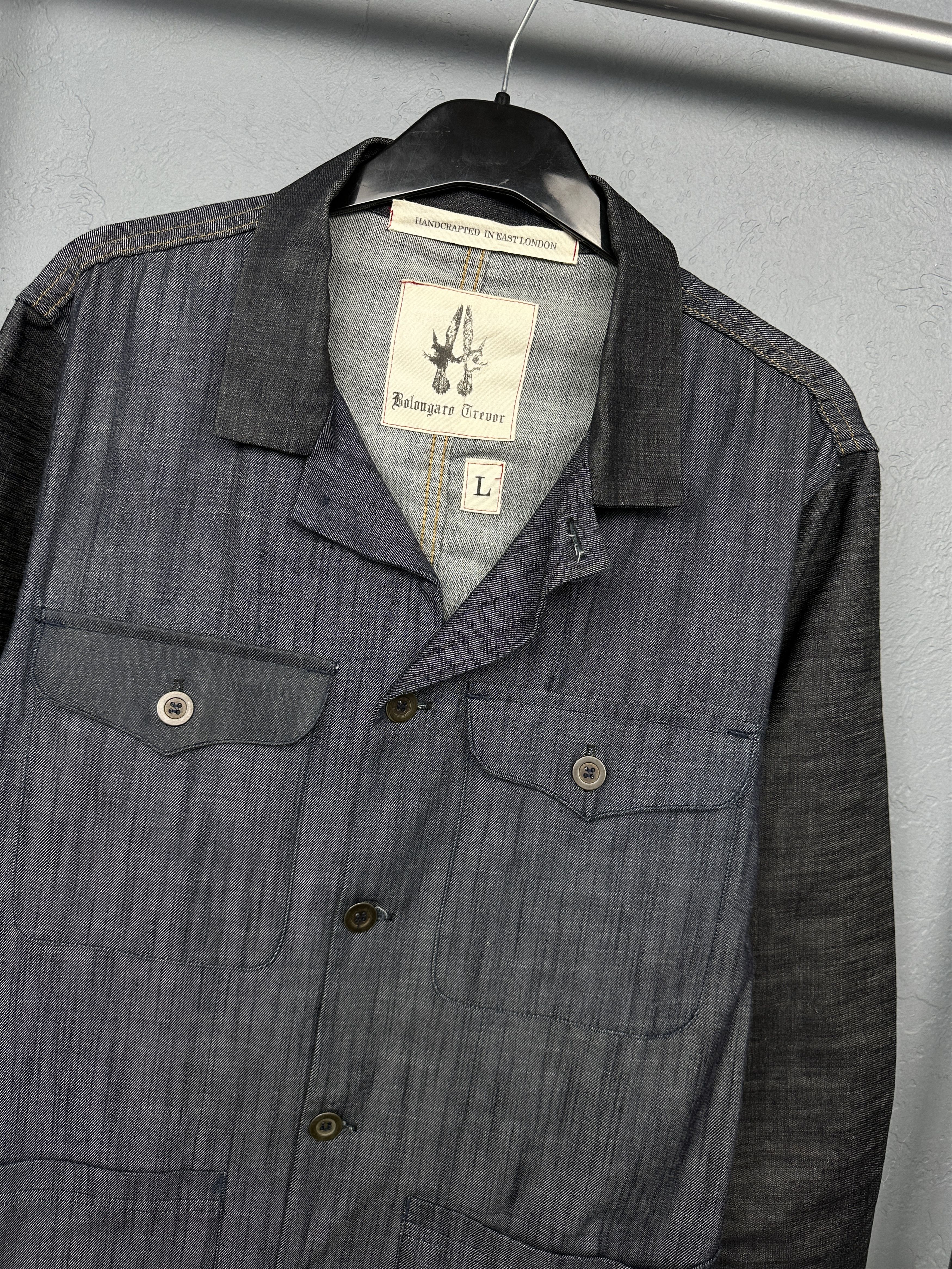 Bolongaro Trevor Bolongaro Trevor Mens Denim Shirt Overshirt Blazer Size US L / EU 52-54 / 3 - 2 Thumbnail