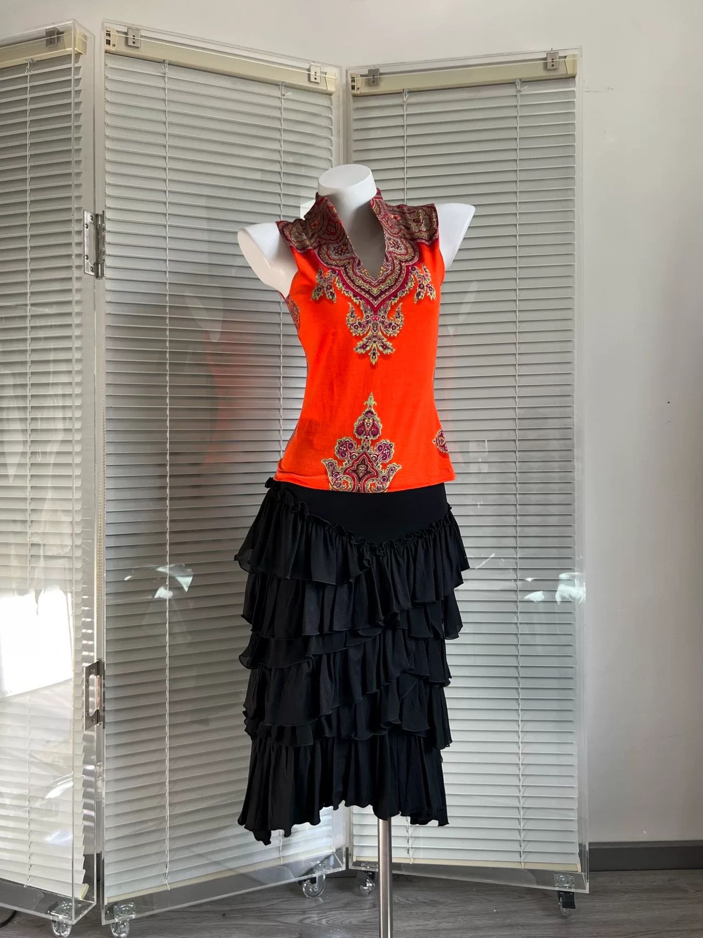 Kenzo KENZO Ethnic Orange Sleeveless Vest Size S / US 4 / IT 40 - 1 Thumbnail
