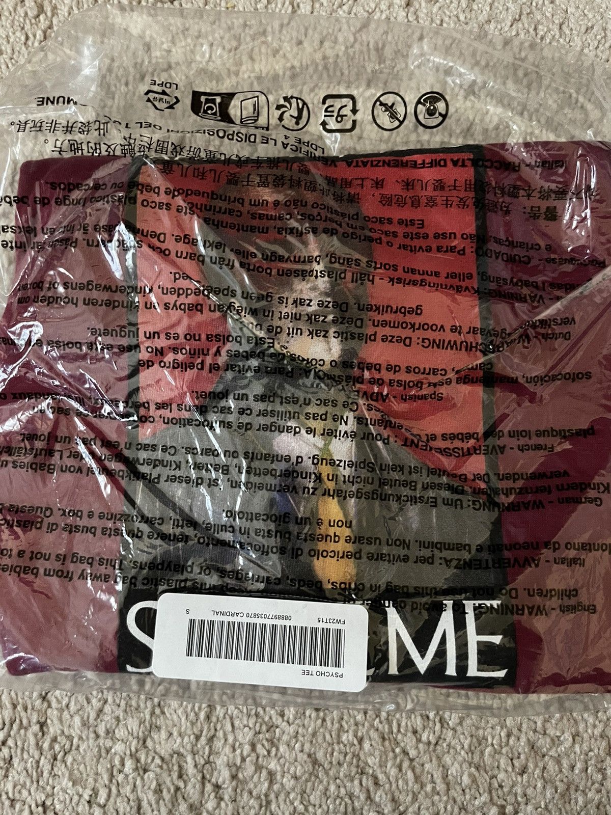 Supreme Supreme American Psycho Tee (Cardinal) Size US S / EU 44-46 / 1 - 2 Thumbnail