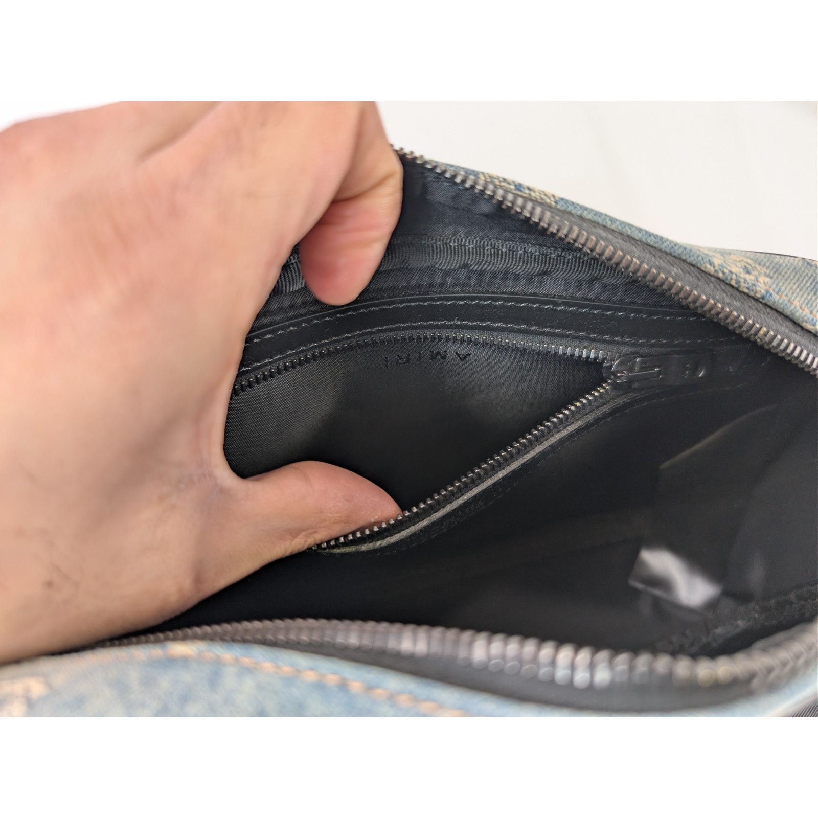 Amiri o1rshd1 Size: OS / Denim Bandana Jacquard Backpack in Indigo Size ONE SIZE - 17 Thumbnail