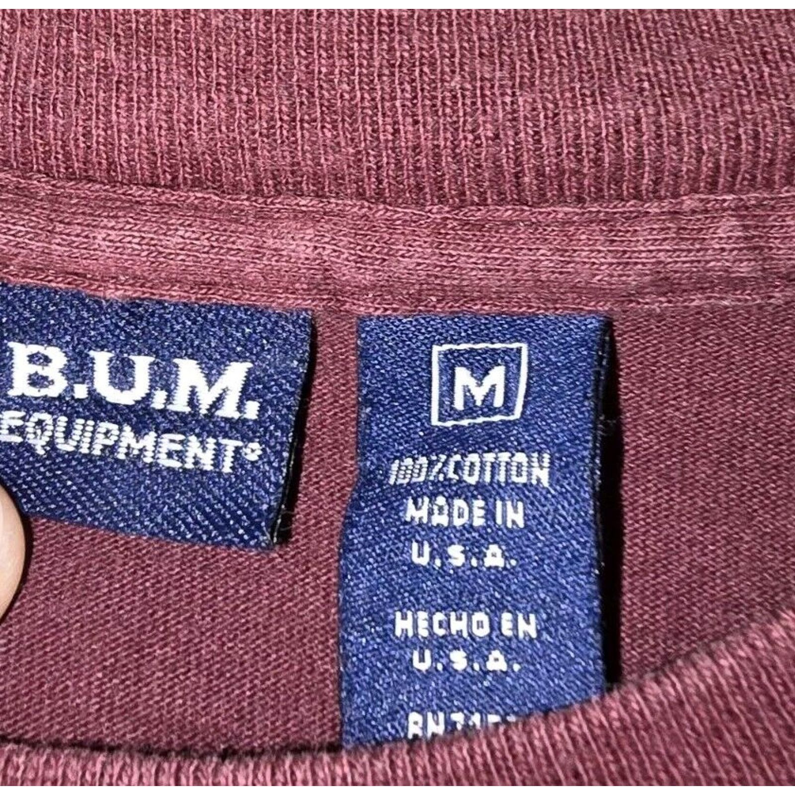 B.U.M Equipment Vtg BUM Equipment T Shirt Men Medium Embroidered Made In USA Size US M / EU 48-50 / 2 - 3 Thumbnail