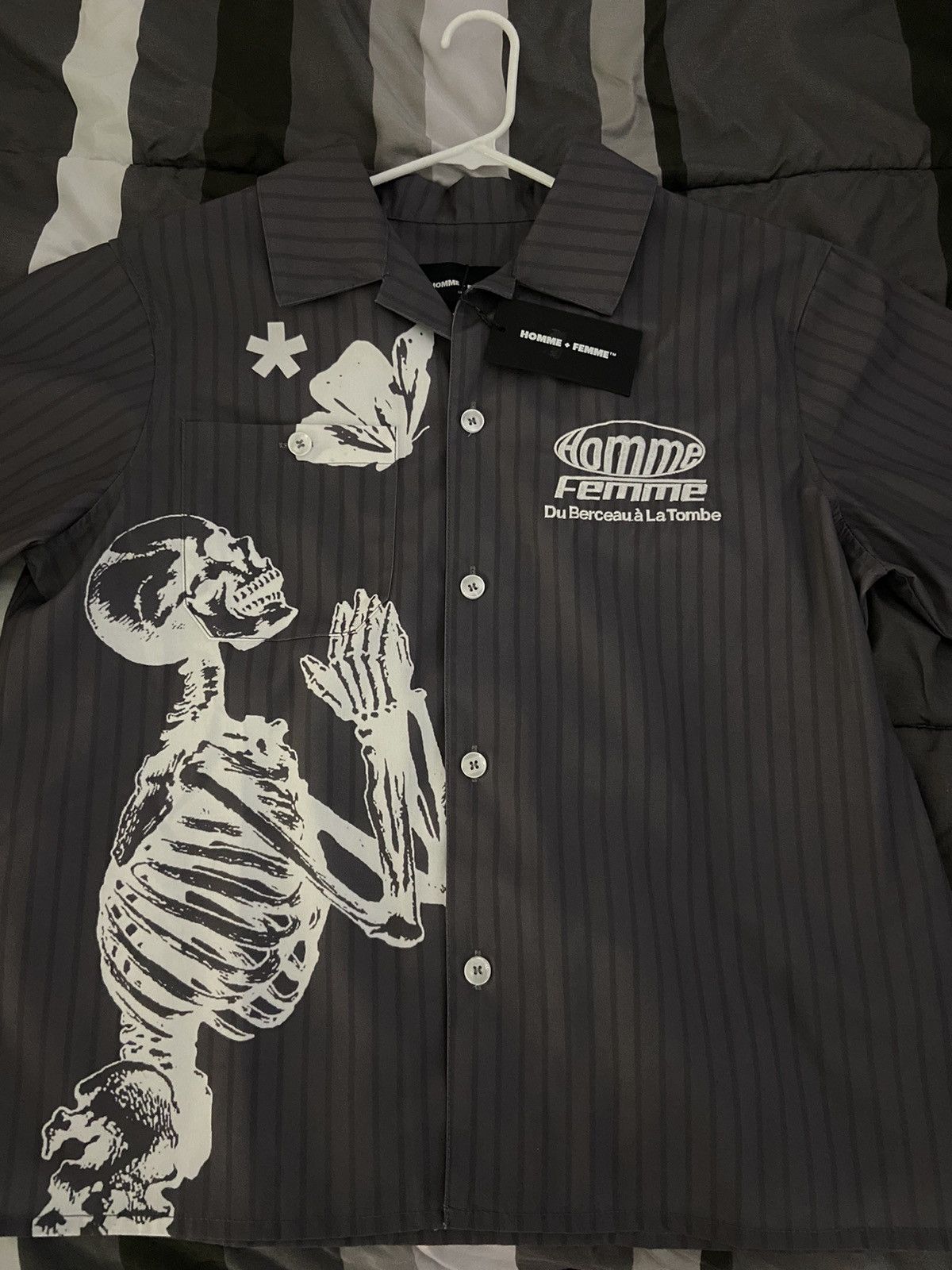 Homme + Femme La Homme Femme Grey Skeleton Shirt Size US S / EU 44-46 / 1 - 1 Thumbnail