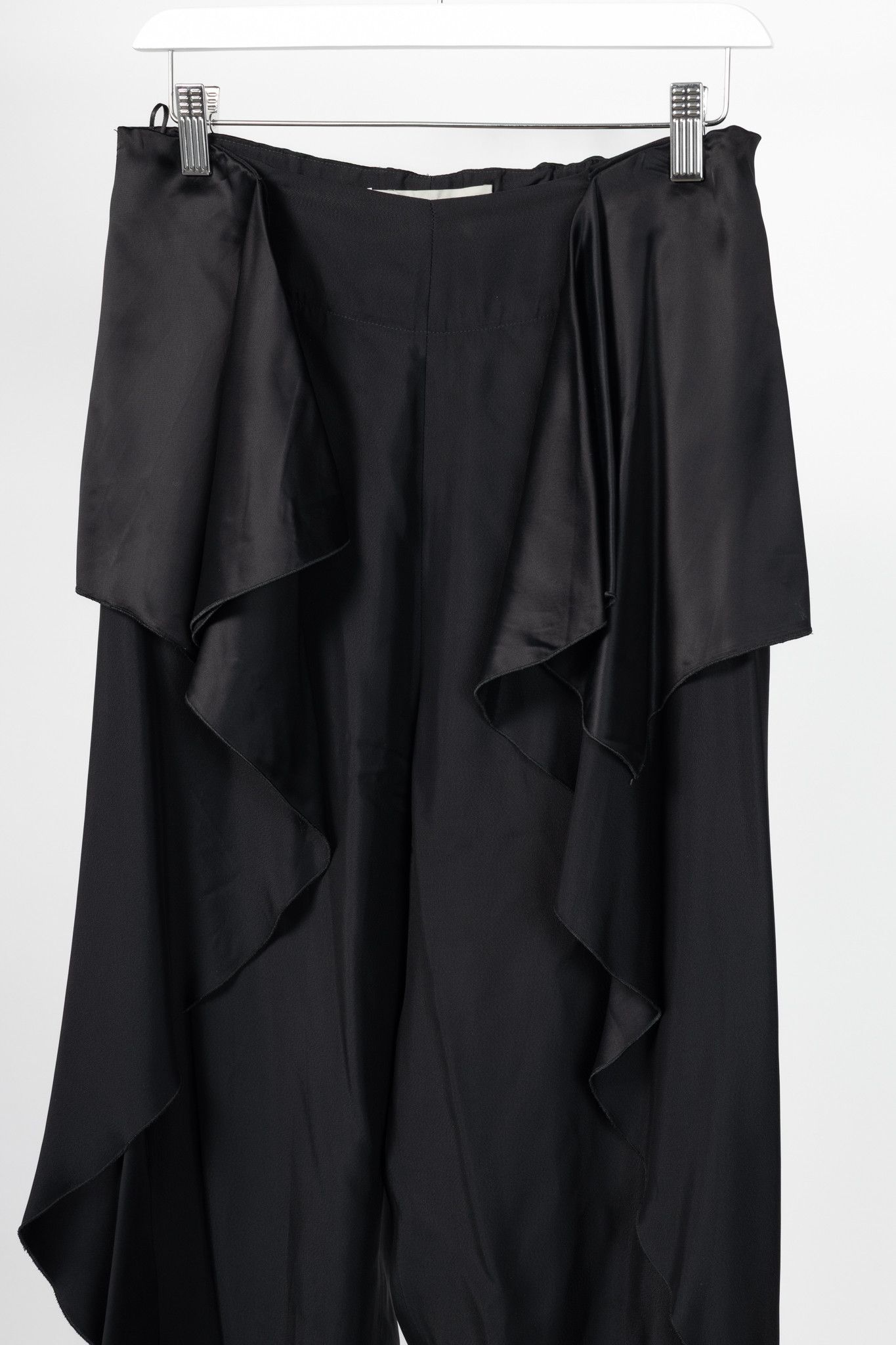 Stella McCartney Stella McCartney PF15 Layton Satin Draped-Ruffle Trousers Size 27" / US 4 / IT 40 - 3 Thumbnail