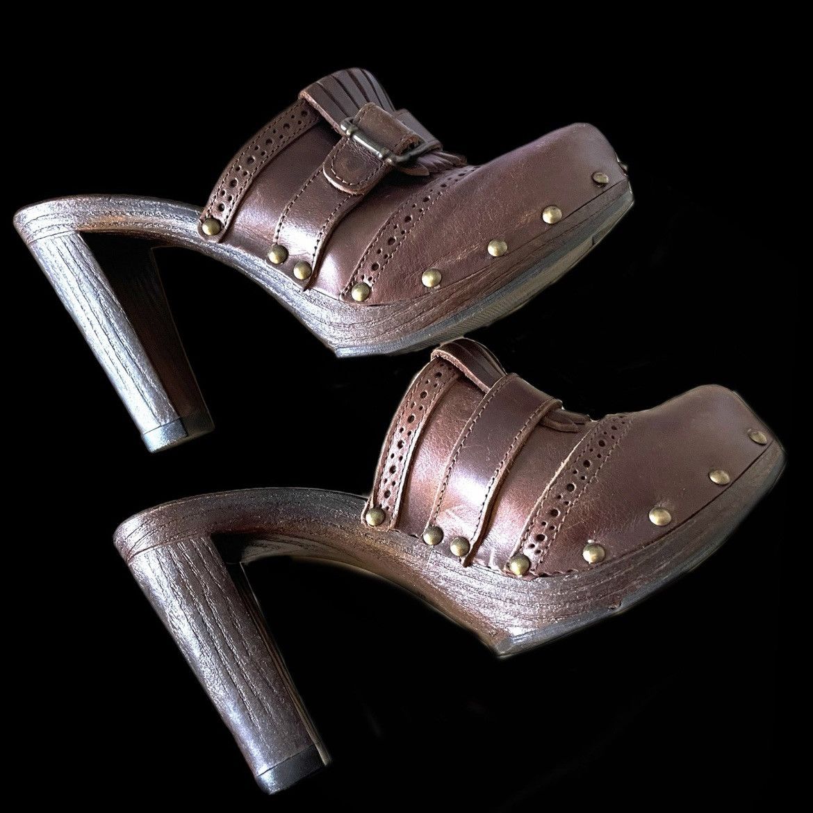 Matisse leather heeled mules/clogs from coconuts by matisse, sz 8 Size US 8 / IT 38 - 4 Thumbnail