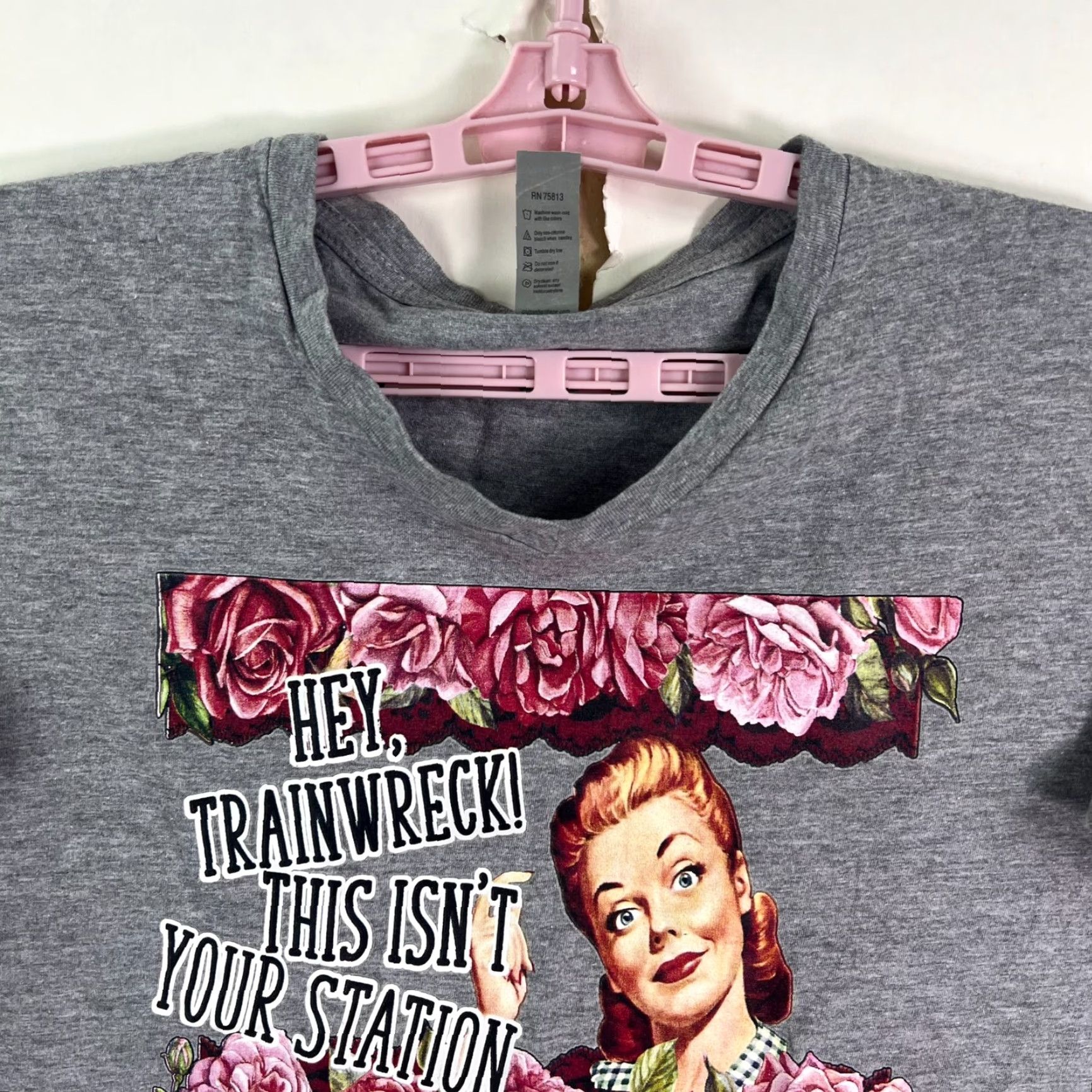 Vintage Cotton Heritage T-Shirt Gray Womens L Crew Neck Short Sleeve Graphic Cheetah Funny 90s Vibe Shirt Womens L Size L / US 10 / IT 46 - 3 Thumbnail