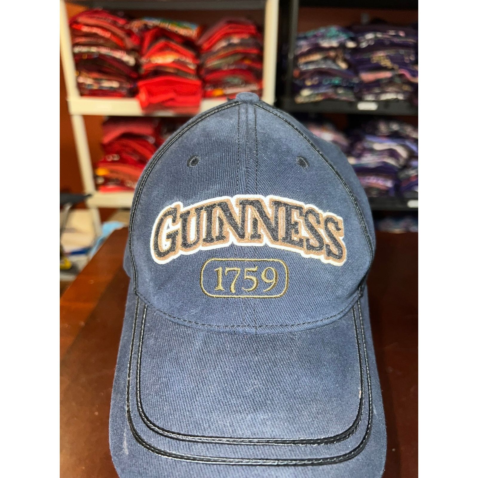 Vintage Guinness Hat Blue Alcohol Graphic Blue Baseball Style Cap Size ONE SIZE - 3 Thumbnail