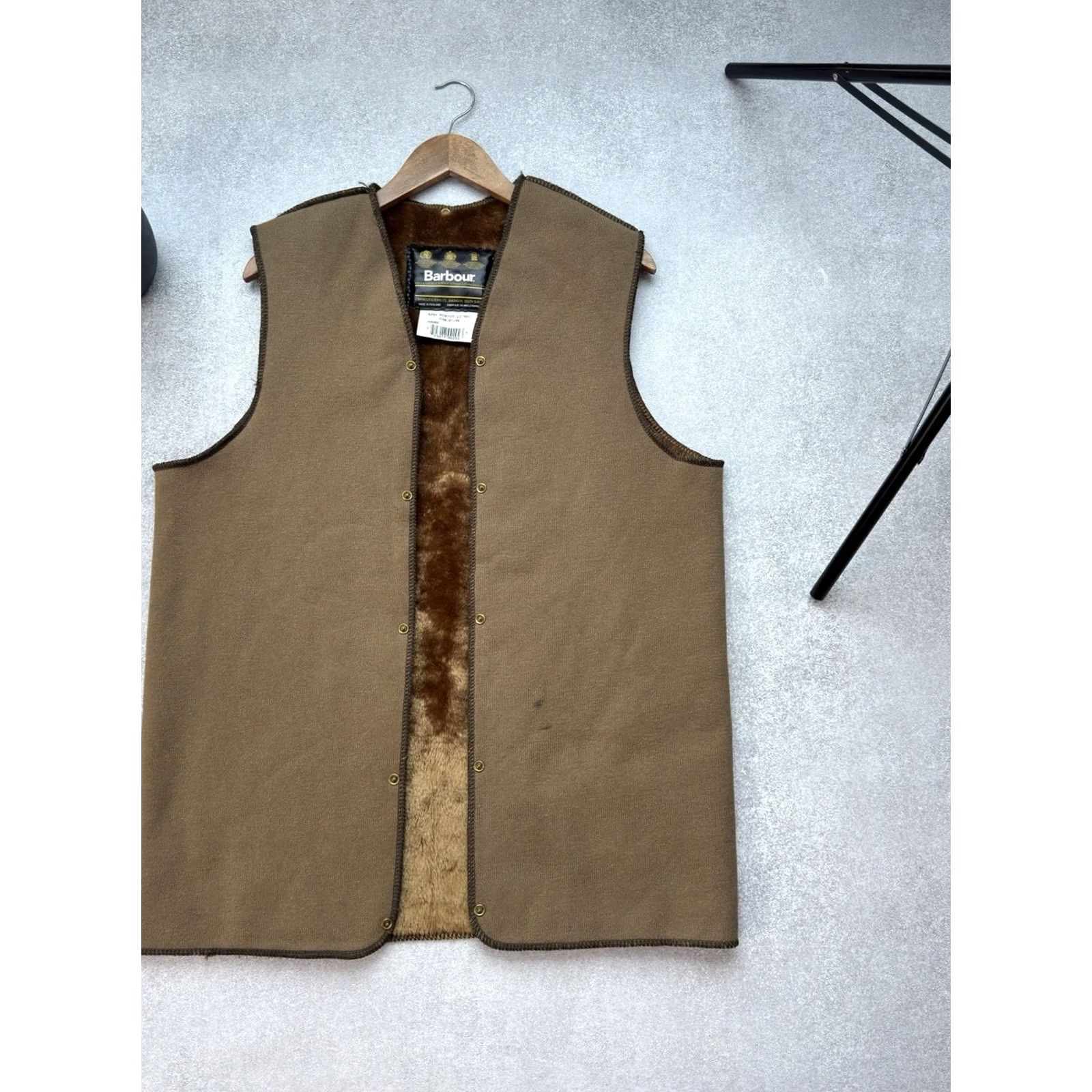 Barbour VINTAGE Barbour A295 Men Quilted Vest Wool/Polyester Lining Acrylic Size M Brown Size US M / EU 48-50 / 2 - 3 Thumbnail