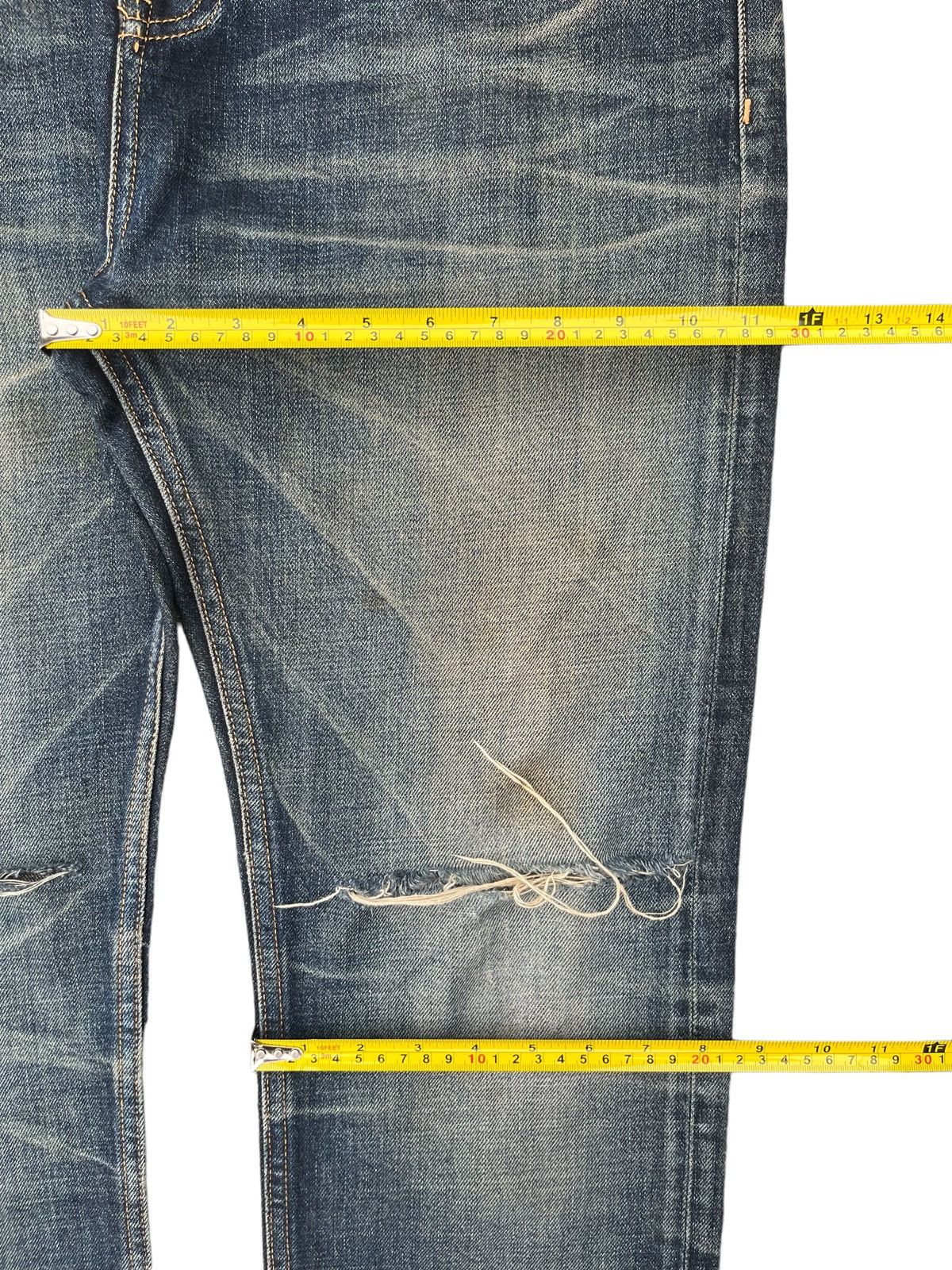 Japanese Brand × Le Grande Bleu (L.G.B.) Vintage Japanese Brand Mud Faded Washed Distressed Jeans Size US 35 - 12 Thumbnail