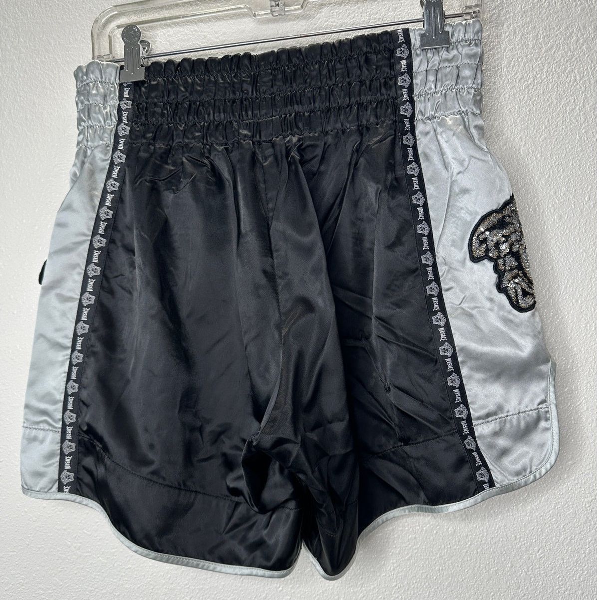 Versace Versace Muay Thai Boxing Shorts Black & Silver Sequin 48 / M Size US 32 / EU 48 - 7 Thumbnail