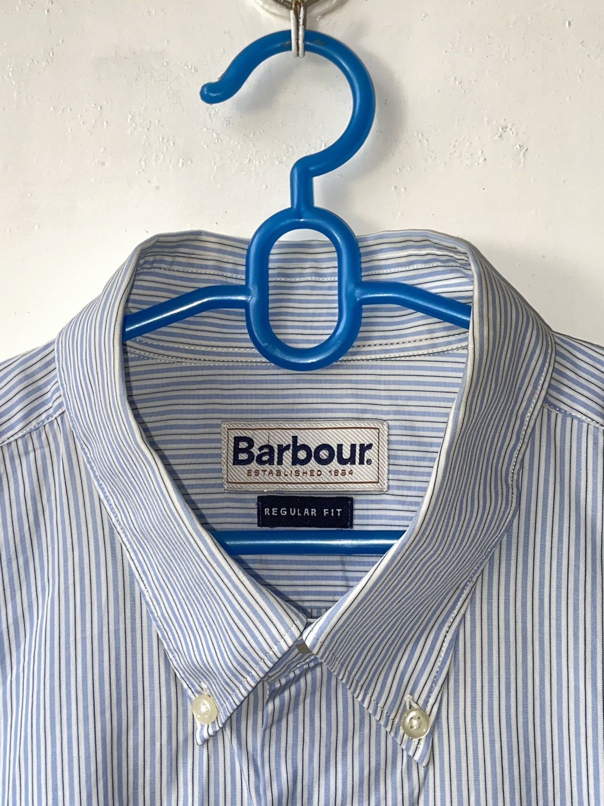 Barbour BARBOUR Blue Striped Shirt Size US XL / EU 56 / 4 - 6 Thumbnail