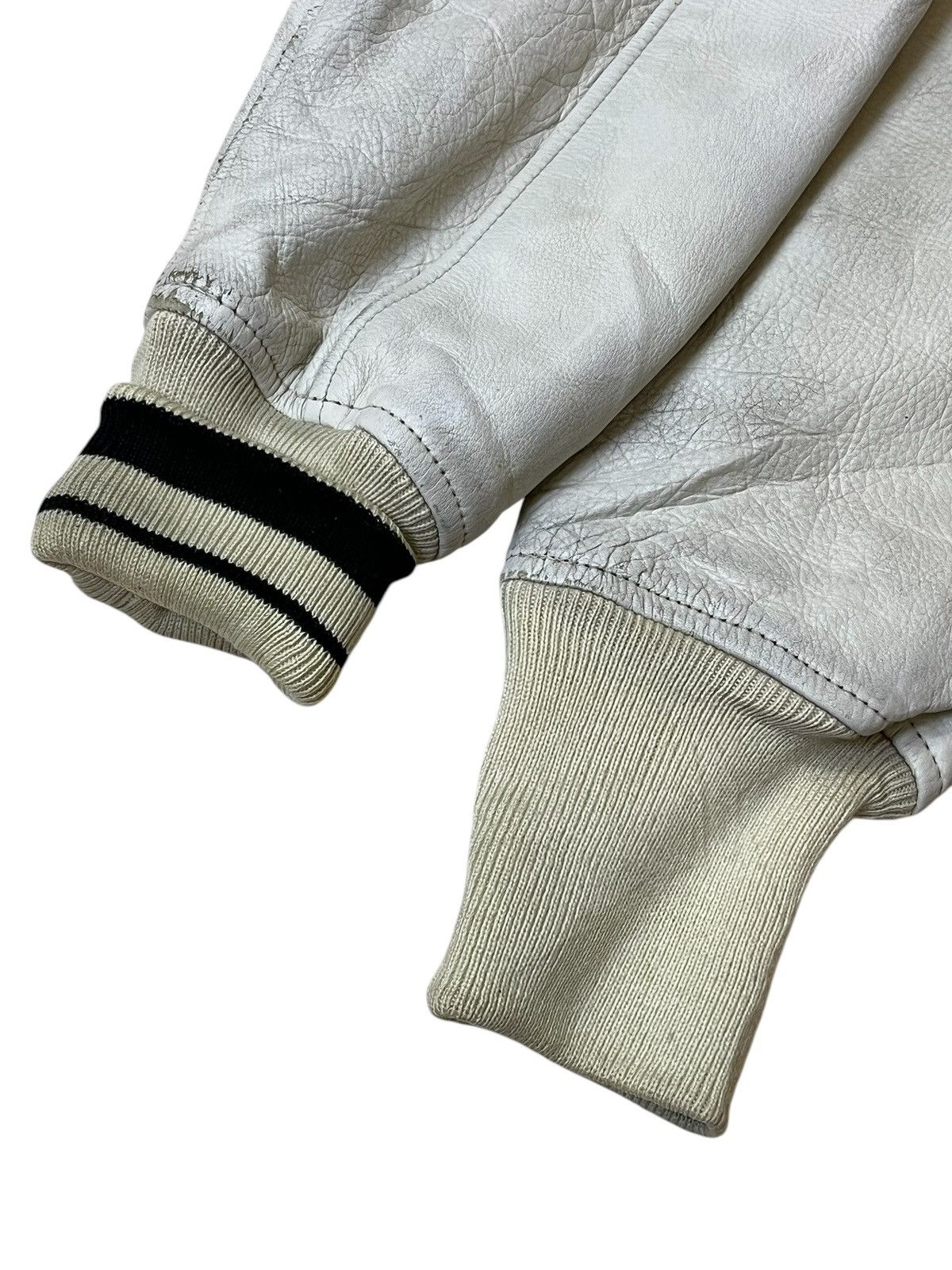 Japanese Brand SHOE SHINE BOY CUSTOM PAINT SPLASH VARSITY LEATHER SLEEVE Size US XL / EU 56 / 4 - 13 Thumbnail