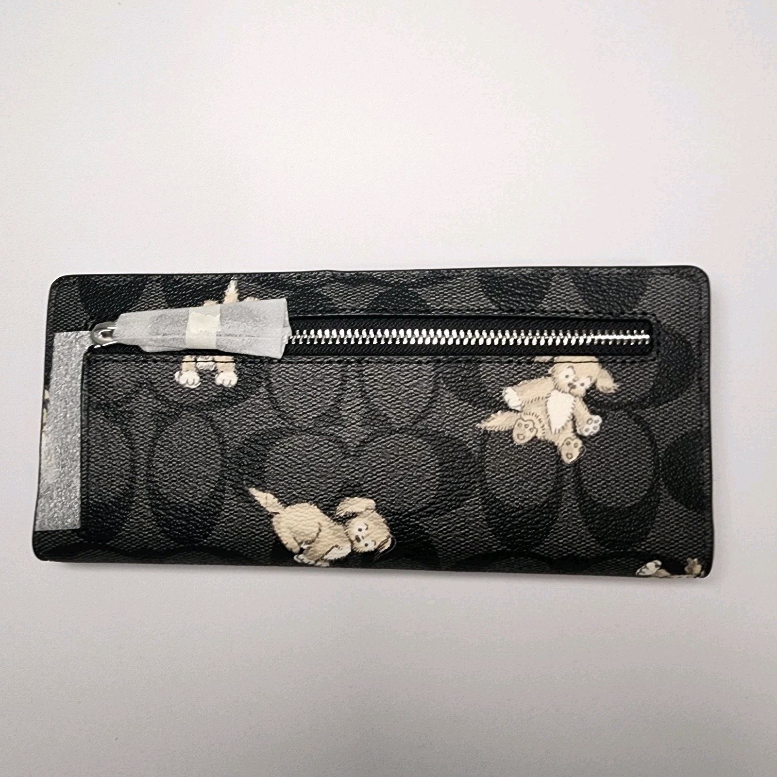Coach Coach CC927 Creatures Happy Dog Slim Black Multi Wallet v4 Size ONE SIZE - 2 Thumbnail