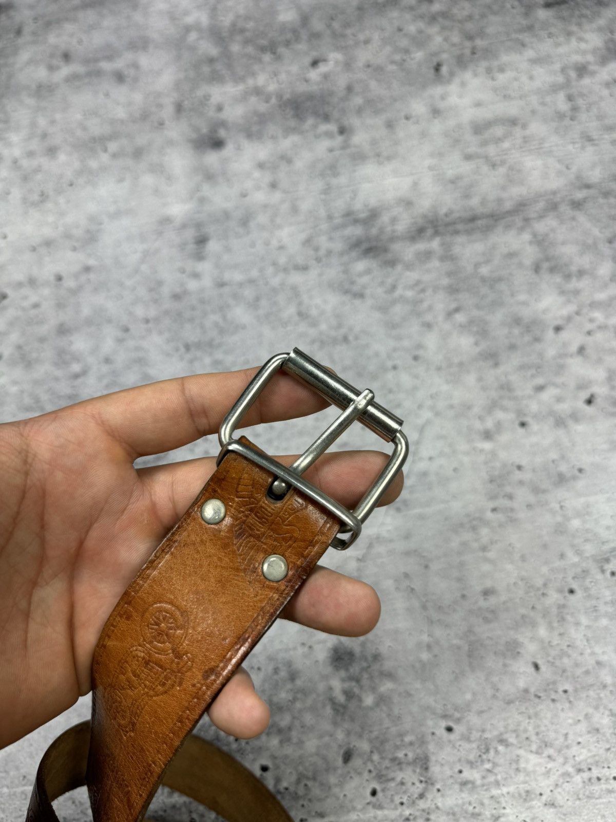 Harley Davidson Vintage Harley Davidson 90’s Y2K Monogram Logo Leather Belt Size ONE SIZE - 4 Thumbnail