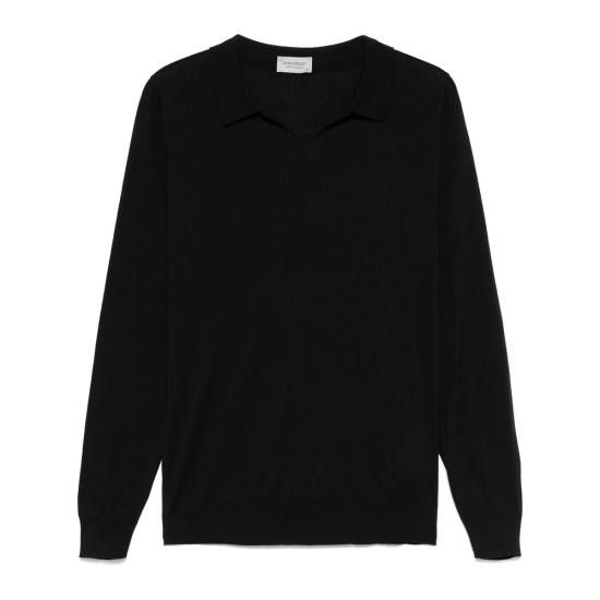 JOHN SMEDLEY Men Polo Shirts AYRES BLACK