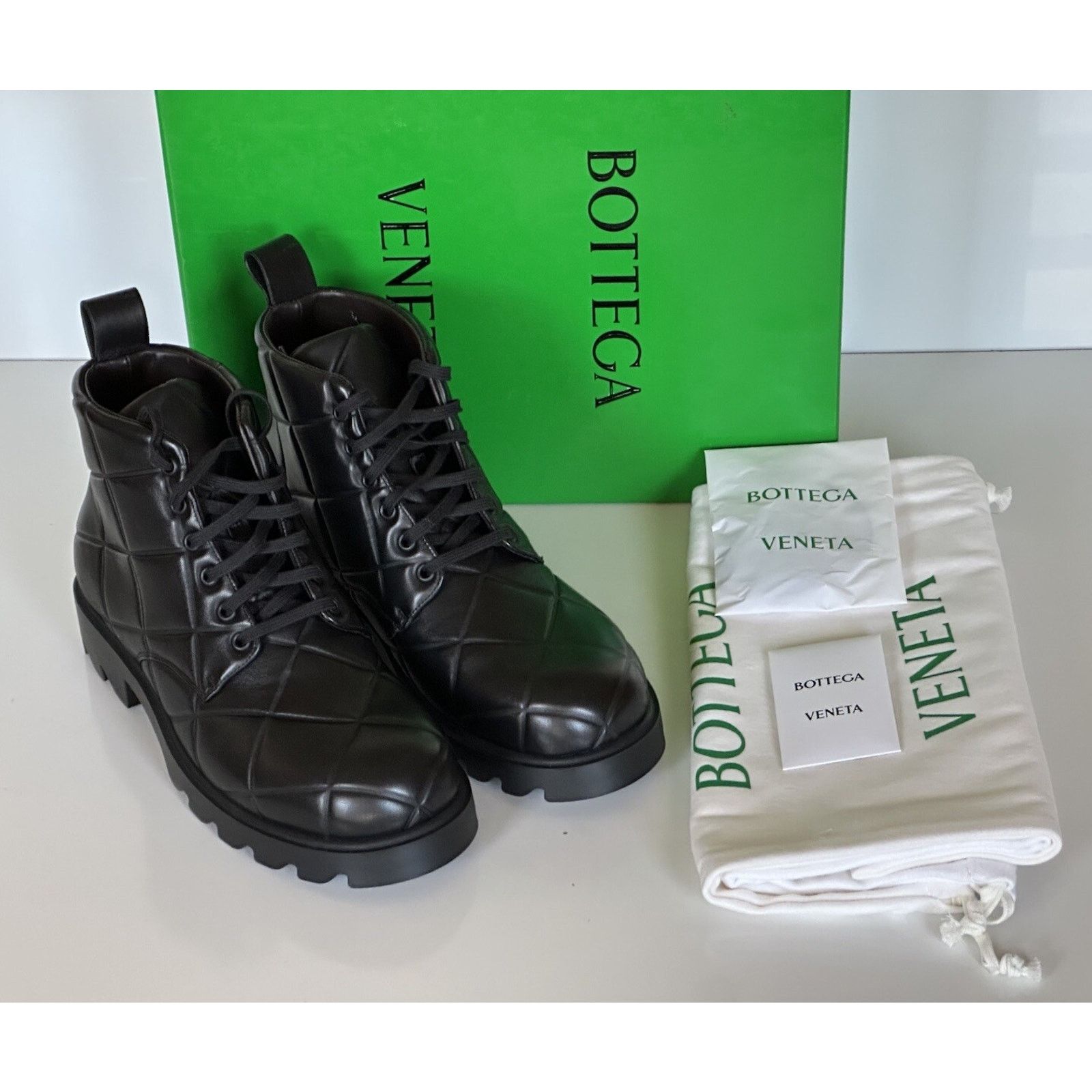Bottega Veneta Bottega Veneta Padded Leather Lace-up Ankle Boots 10 708999 Size US 10 / EU 43 - 17 Thumbnail