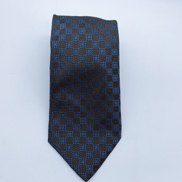 Ermenegildo Zegna Ermenegildo Zegna Geometric Pattern Men’s Tie Size ONE SIZE - 3 Thumbnail