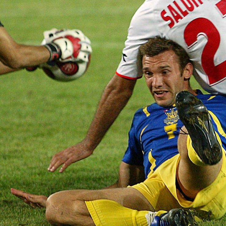Lotto Sport Ukraine 2006-2008 Away Jersey Andriy Shevchenko Size US M / EU 48-50 / 2 - 10 Thumbnail