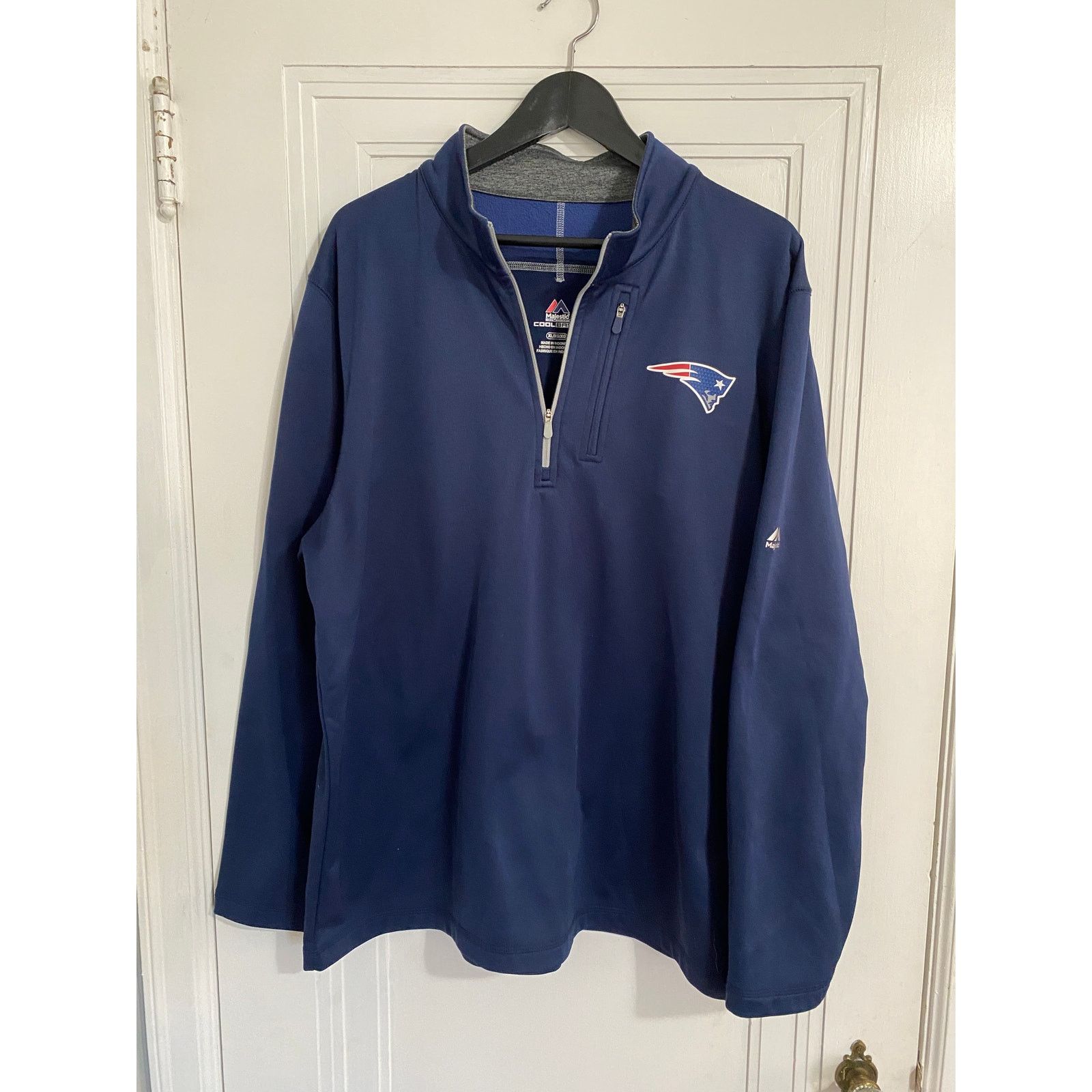 Patriots half zip sweatshirt best sale