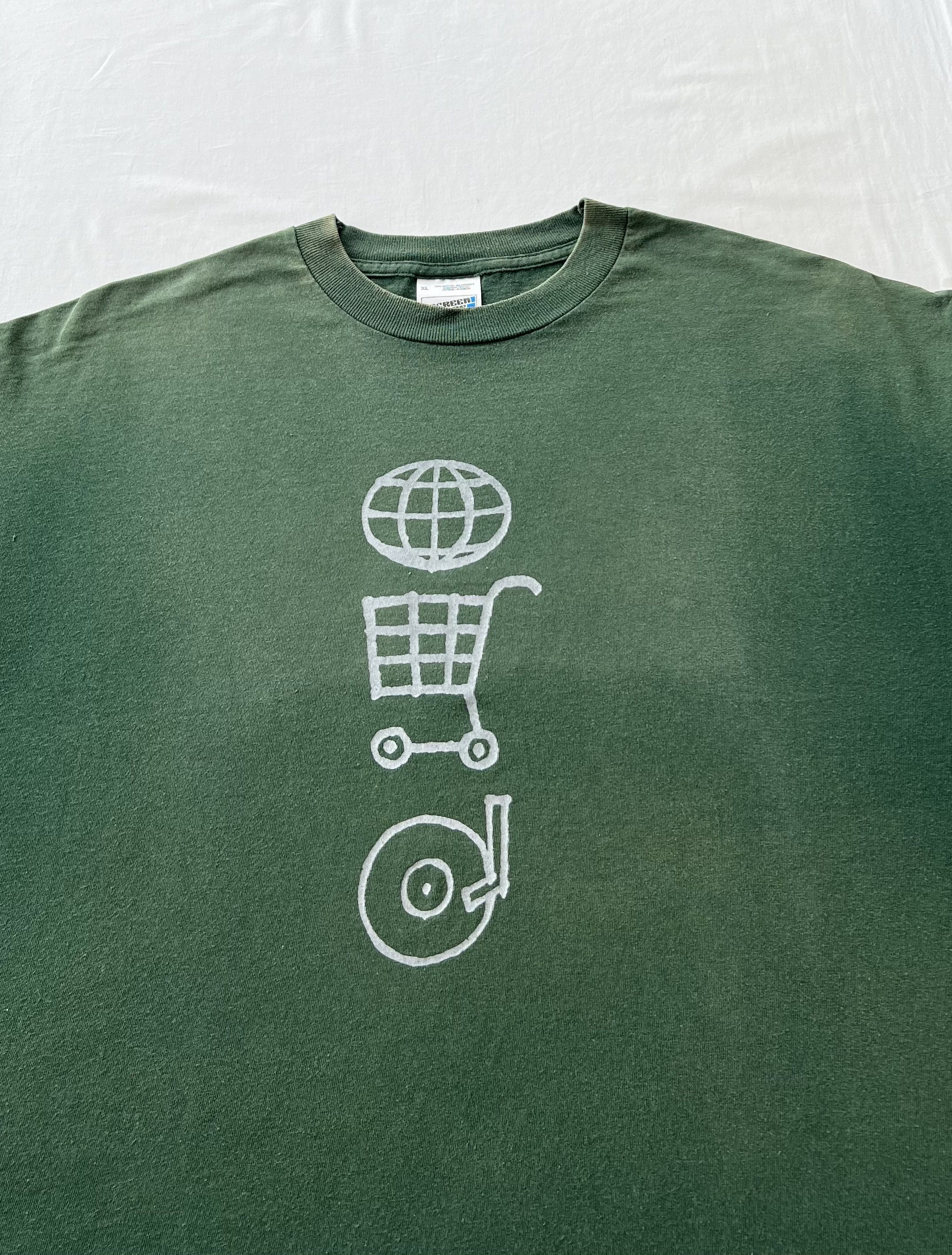 Vintage 1997 U2 Popmart Tour Rock Band Faded Green T-shirt