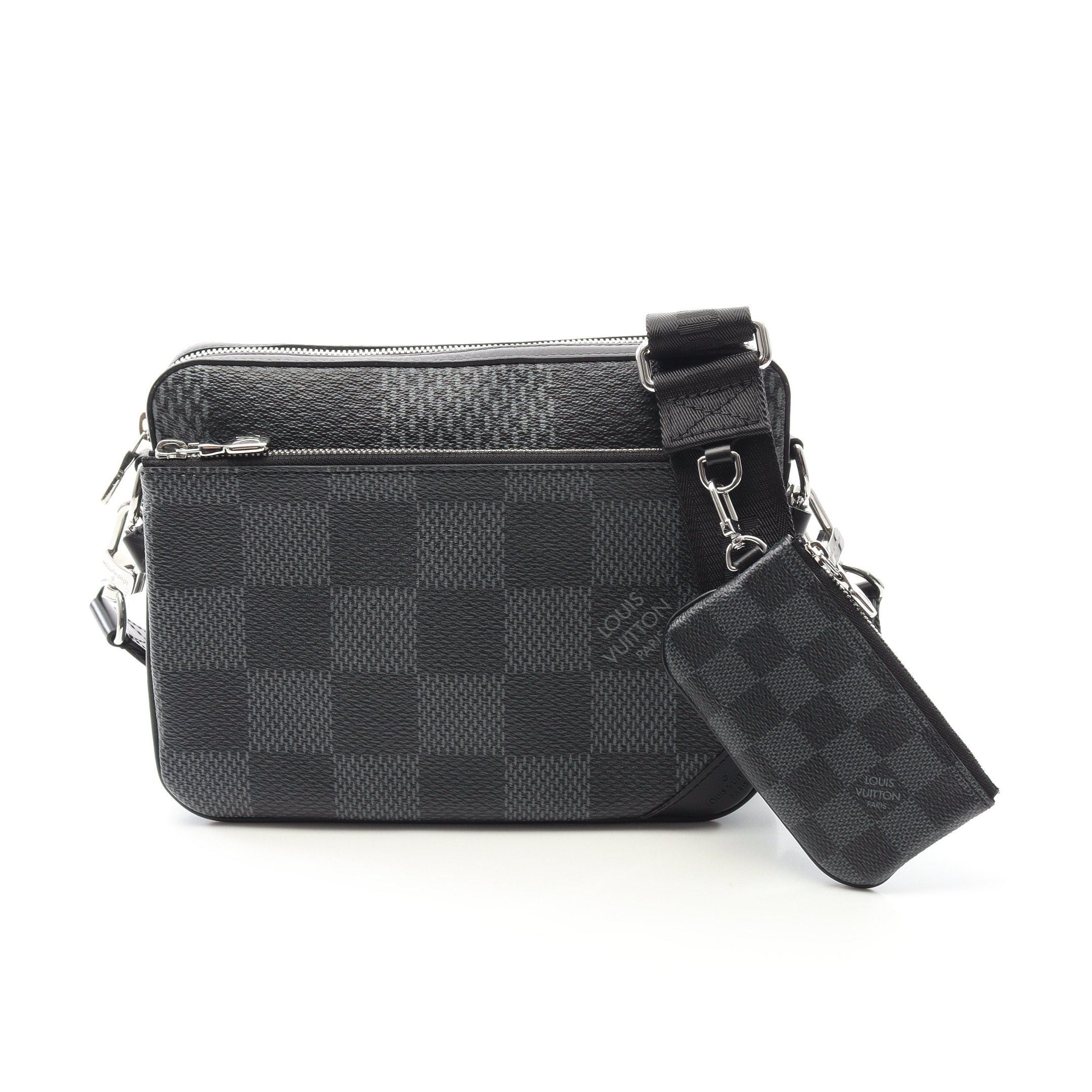 Louis Vuitton Louis Vuitton Trio Messenger Damier Graphite Shoulder Bag Leather Black Size ONE SIZE - 1 Preview