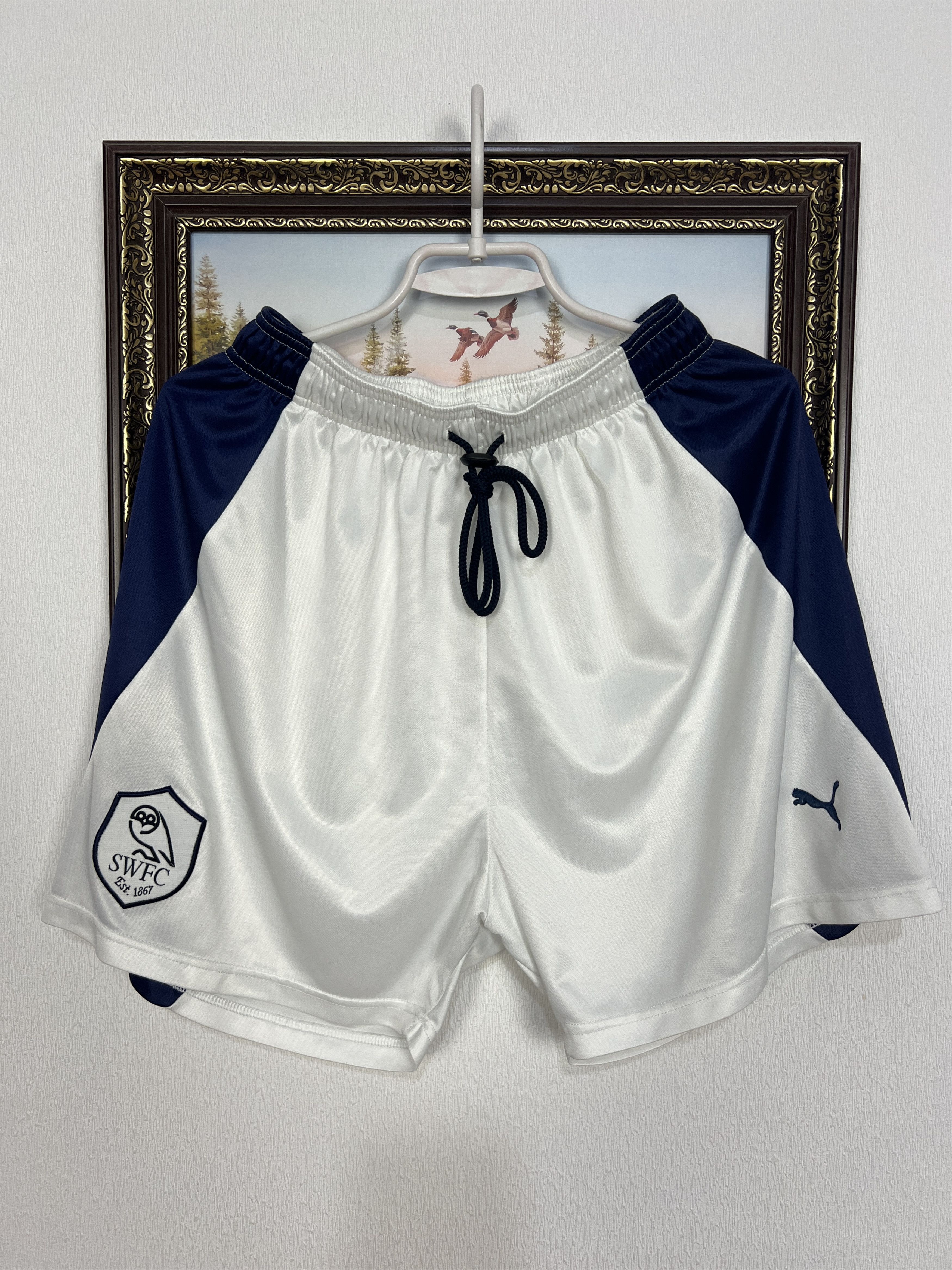 Puma Vintage Sheffield Wednesday Football Shorts Soccer Athletic Size US 36 / EU 52 - 1 Thumbnail