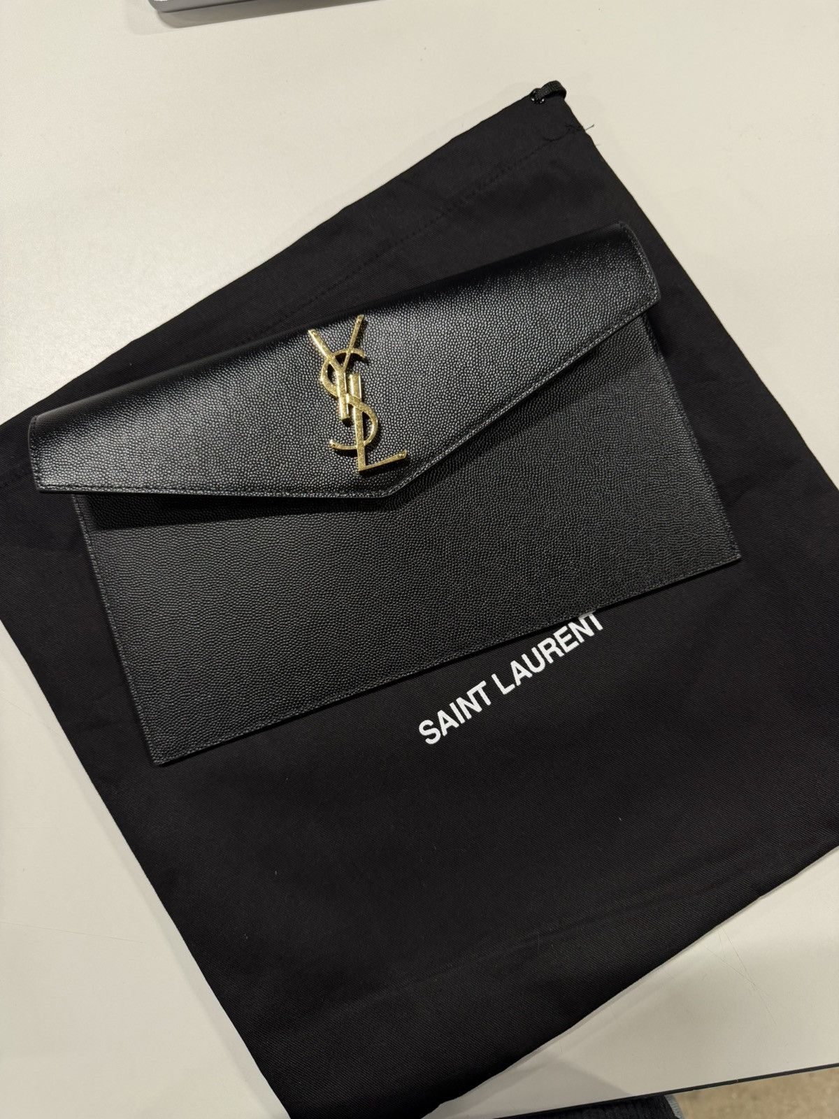Saint Laurent Paris Saint Laurent Uptown Leather Pouch NEW 900$ Size ONE SIZE - 1 Thumbnail