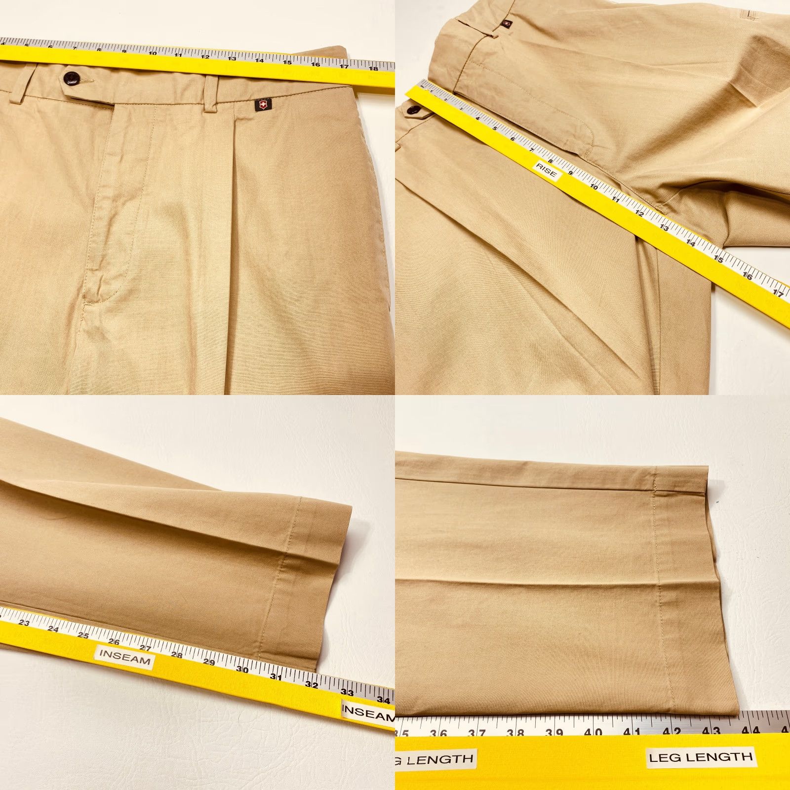 Victorinox VICTORINOX Pants Mens 34x32 Beige Poplin Khaki Pleated Adjustable Waist Outdoor Size US 34 / EU 50 - 10 Thumbnail