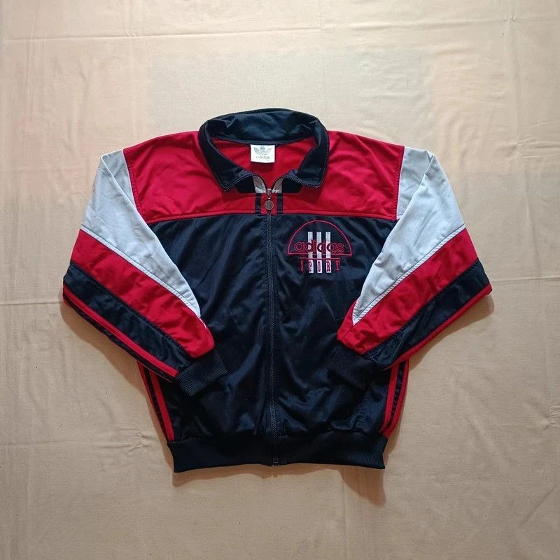 Adidas Vintage 80s Adidas Tracksuit Jacket Medium M Big Logo Size US M / EU 48-50 / 2 - 1 Thumbnail