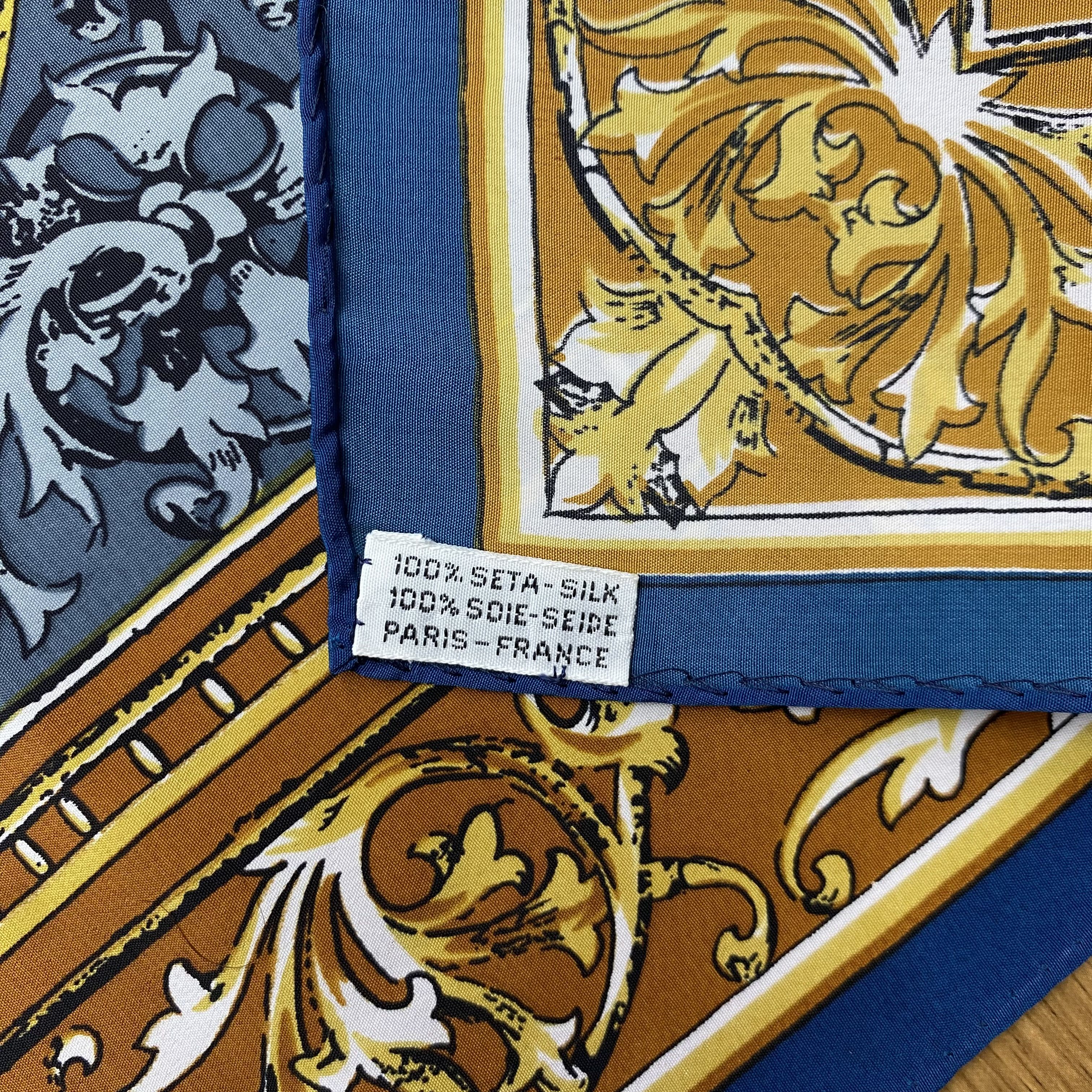 Designer × Vintage Vintage 90s Sola Virtus Silk Scarf Art SSC343 Size ONE SIZE - 4 Thumbnail