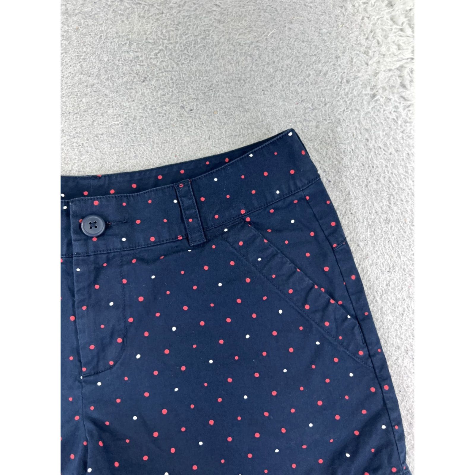 Vintage Columbia Shorts Womens 8 Blue Polka Dot 100% Cotton Pockets Hiking 28x4 Size 30" / US 8 / IT 44 - 5 Thumbnail
