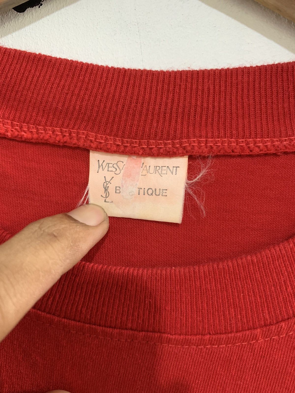 Vintage Vintage yves saint laurent big script embroidery boxy fit Size US L / EU 52-54 / 3 - 5 Thumbnail