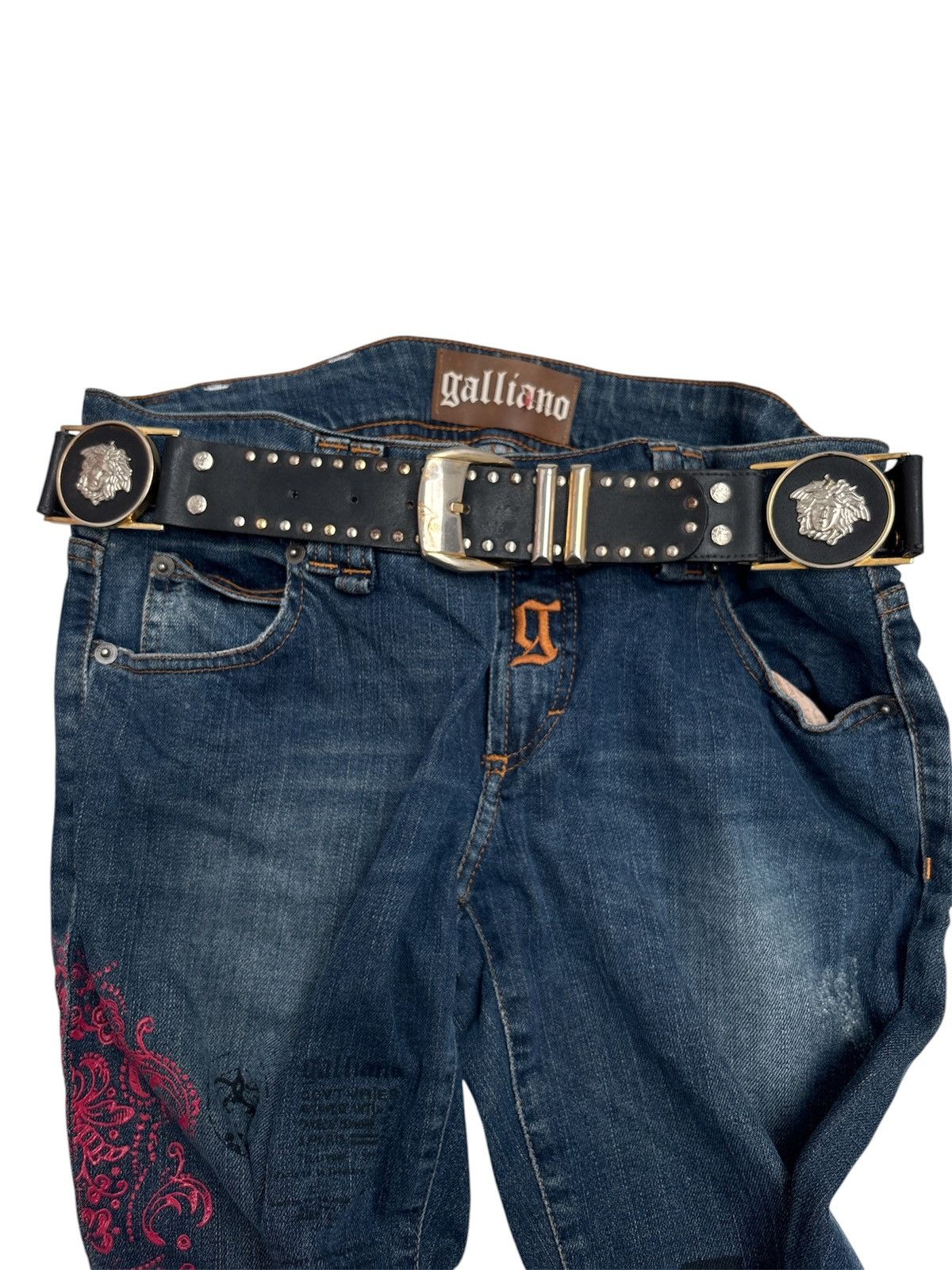 Versace 1990s Gianni Versace Medusa Stud Belt Size ONE SIZE - 5 Thumbnail