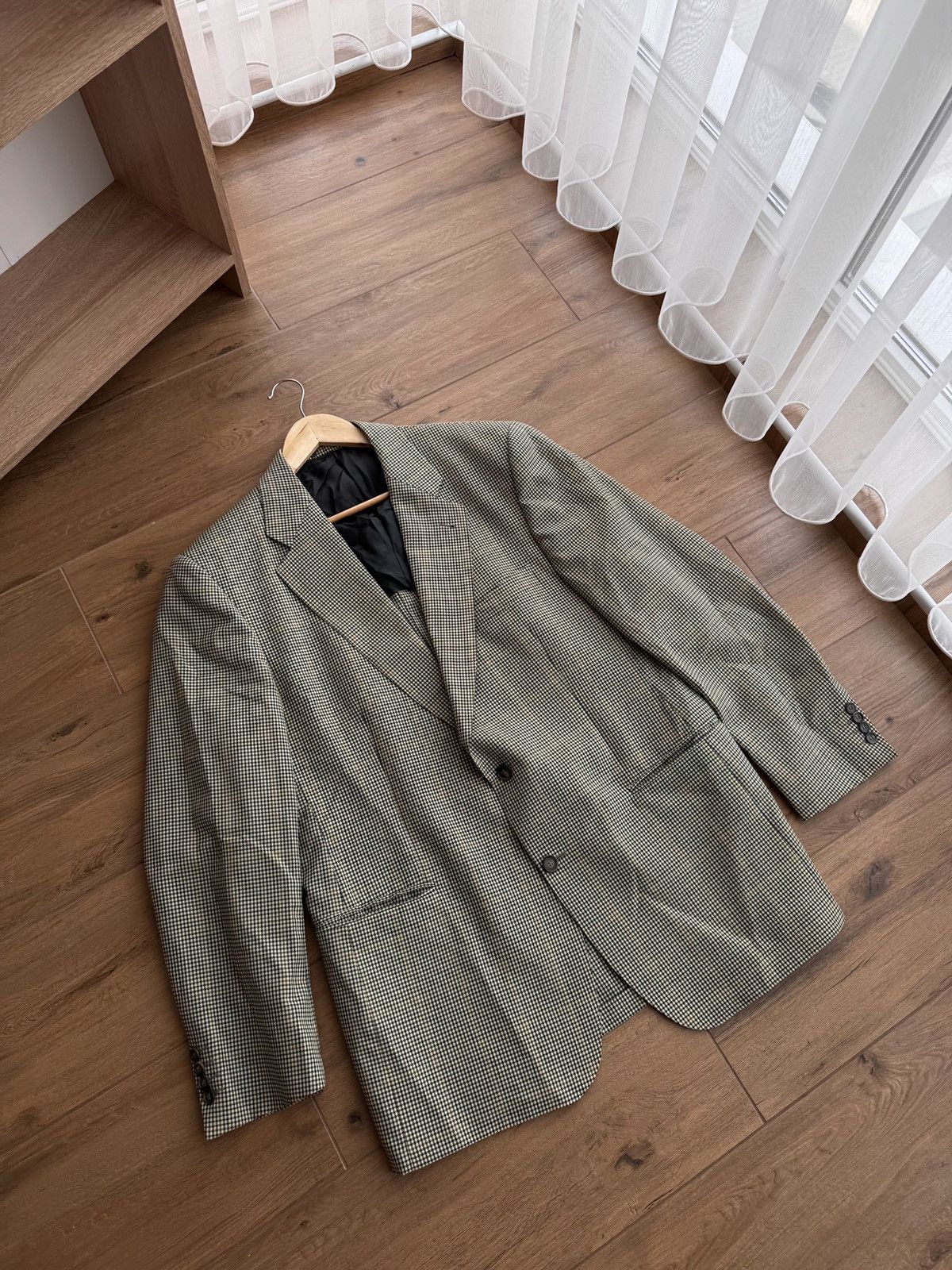 Burberry × Vintage Vintage Burberry Checkered Luxury Two Buttons Blazer Size 46L - 2 Thumbnail