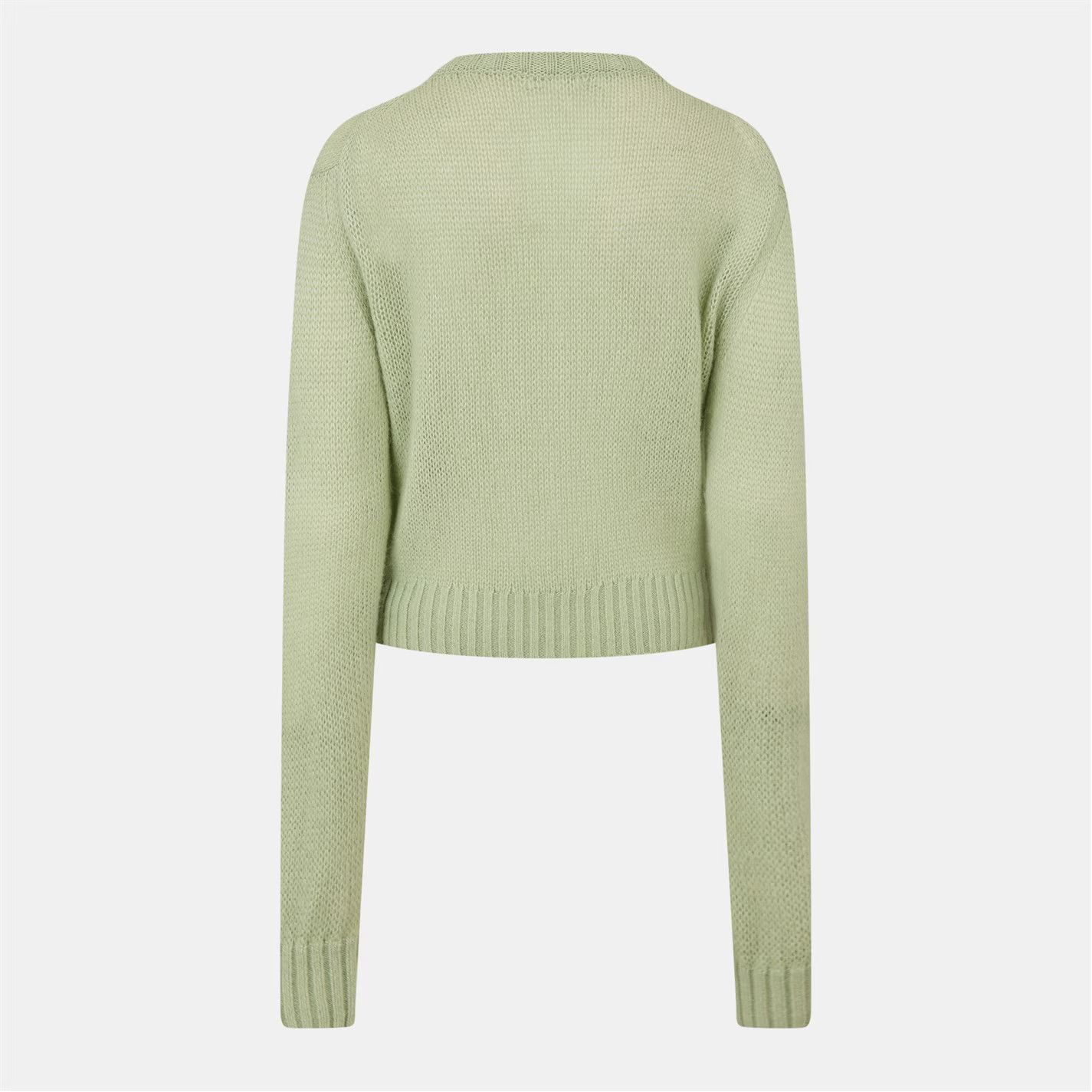 Chloe o1loc1c10226 Wool Knit Jumper in Gleam Green Size L / US 10 / IT 46 - 2 Thumbnail