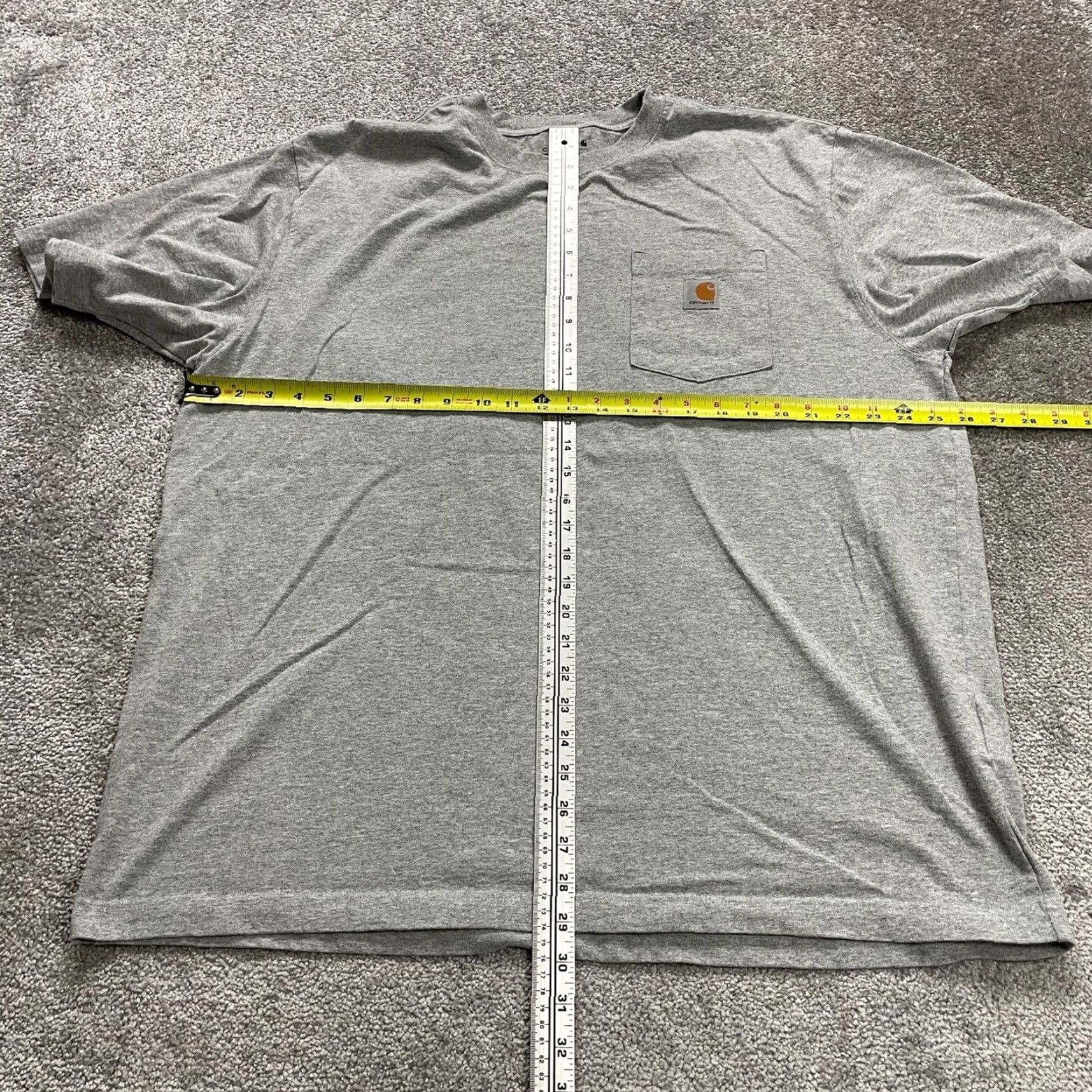 Carhartt Carhartt K87 Loose Fit T-Shirt Men XL Gray Crew Neck Cotton Graphic Pocket Tee Size US XL / EU 56 / 4 - 6 Thumbnail