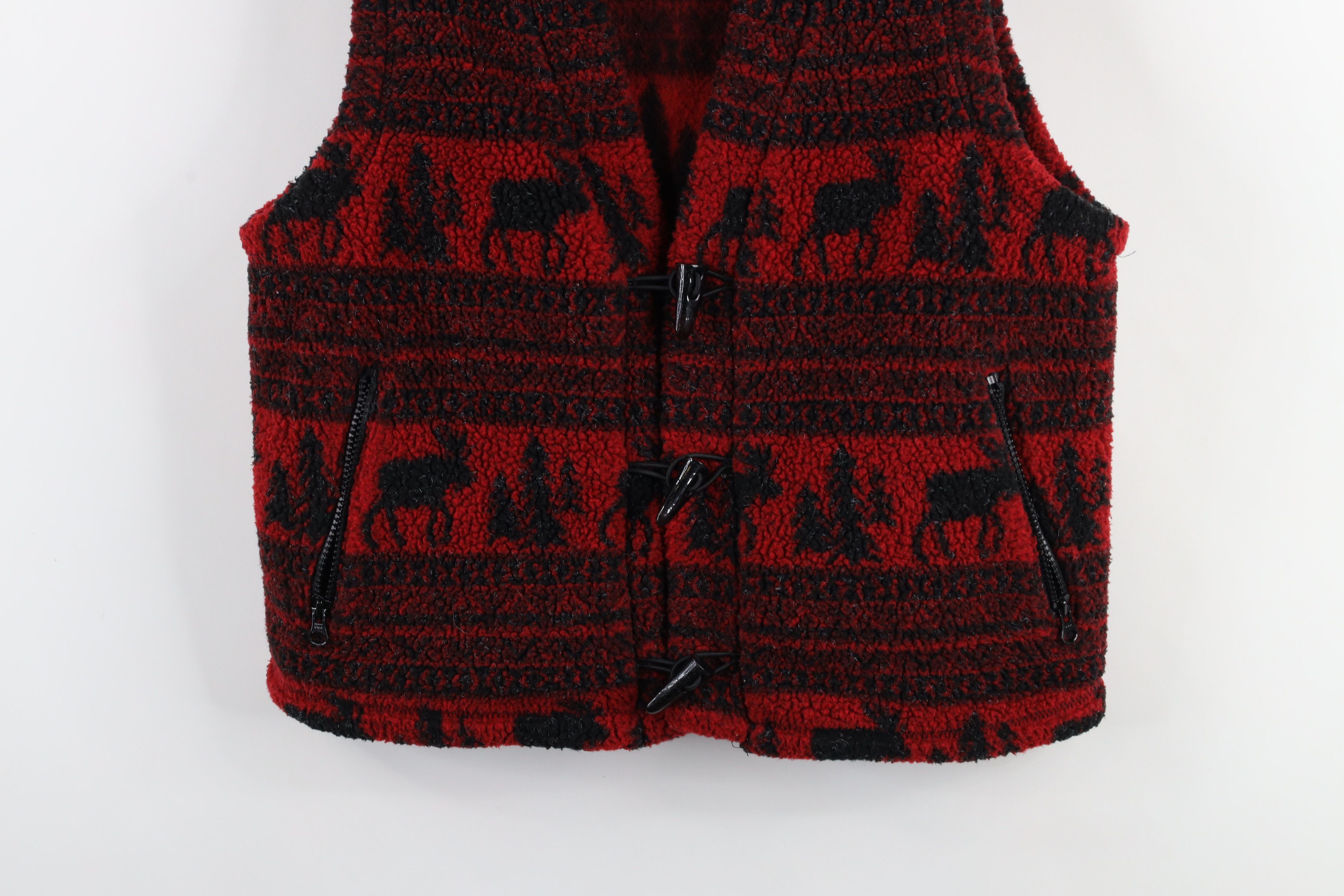 Vintage × Woolrich Woolen Mills Vintage 90s Woolrich Toggle Button Moose Tree Vest Jacket Size L / US 10 / IT 46 - 3 Thumbnail
