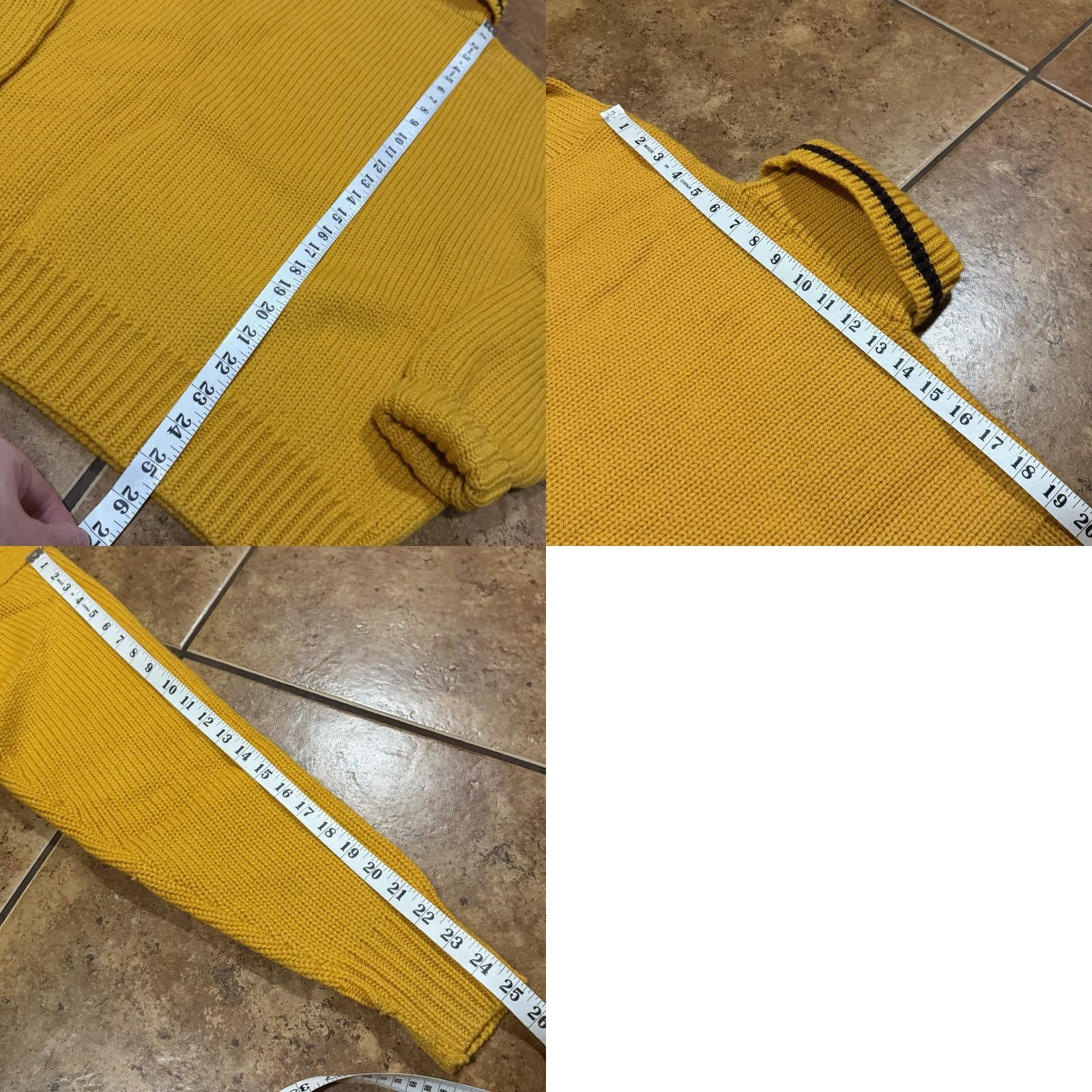 Polo Ralph Lauren VINTAGE Polo Ralph Lauren Wool P Wing Letterman Sweater Men’s M Turtleneck EUC Yellow Size US M / EU 48-50 / 2 - 9 Thumbnail