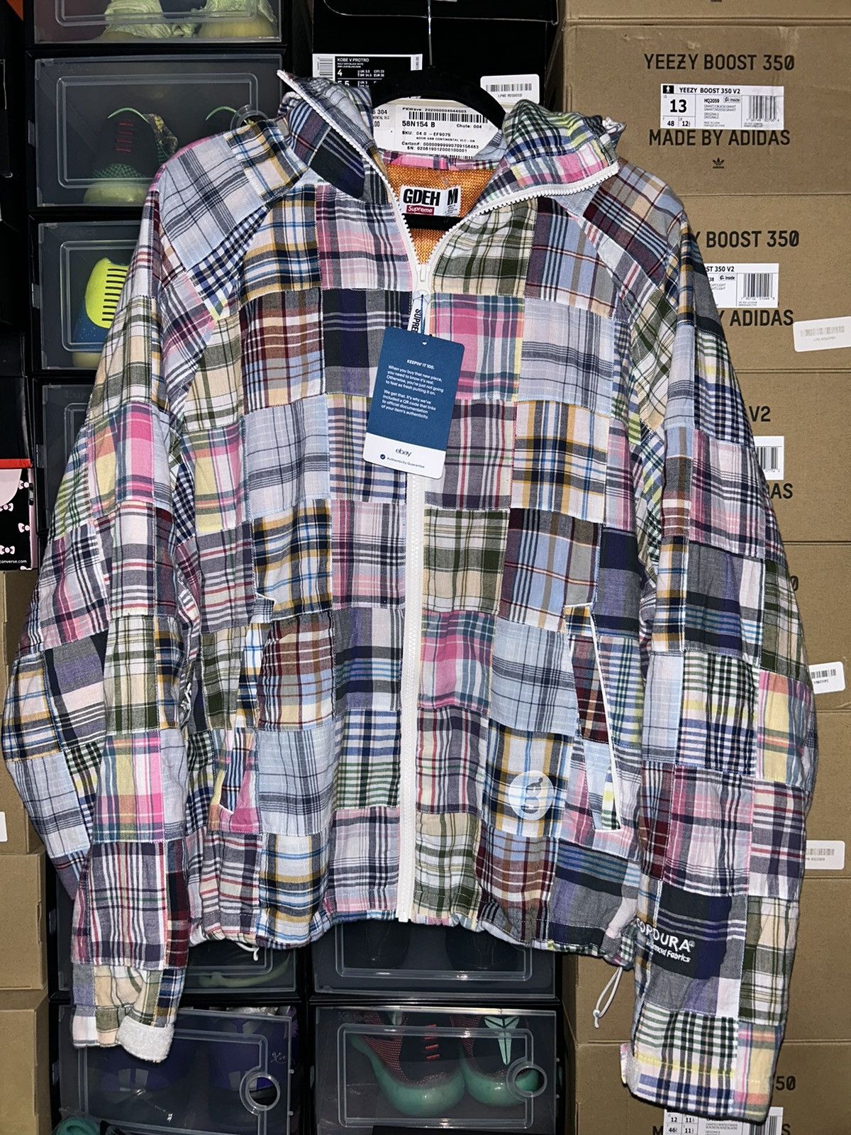 GOODENOUGH × Supreme Supreme x Goodenough Patchwork Madras Hooded Jacket SS25 NEW Size US M / EU 48-50 / 2 - 1 Thumbnail